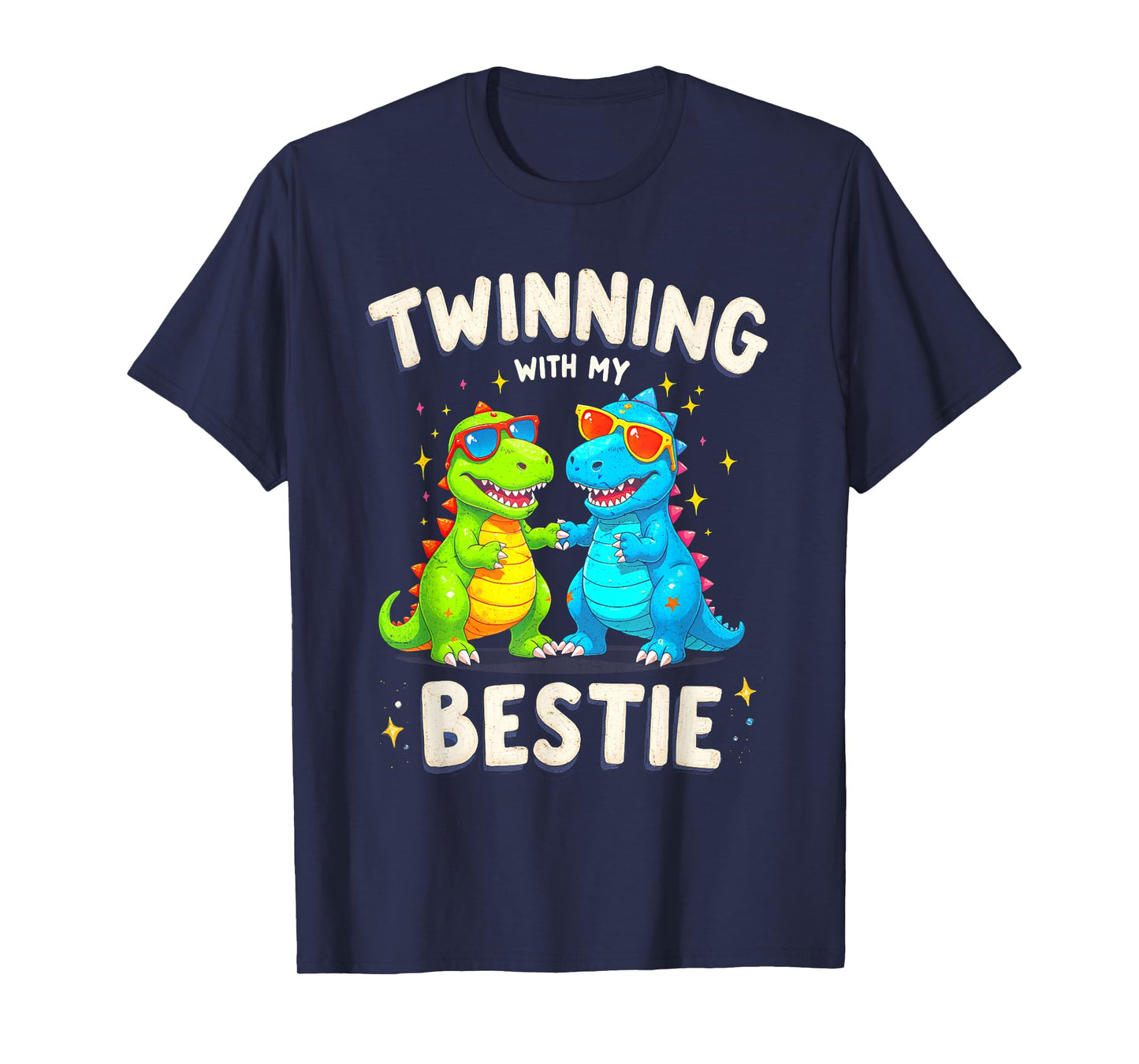 Twinning With My Bestie T-Rex Dinosaur Twin Day Spirit Week T-Shirt