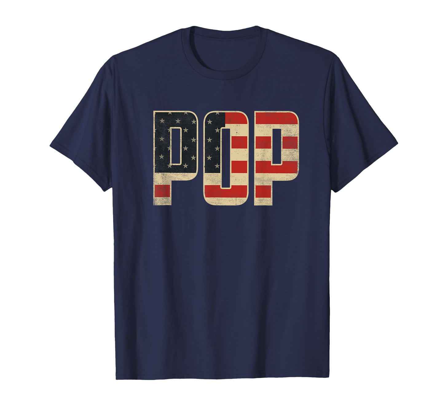 Pop Bold Patriotic American Flag Father’s Day Pop T-Shirt