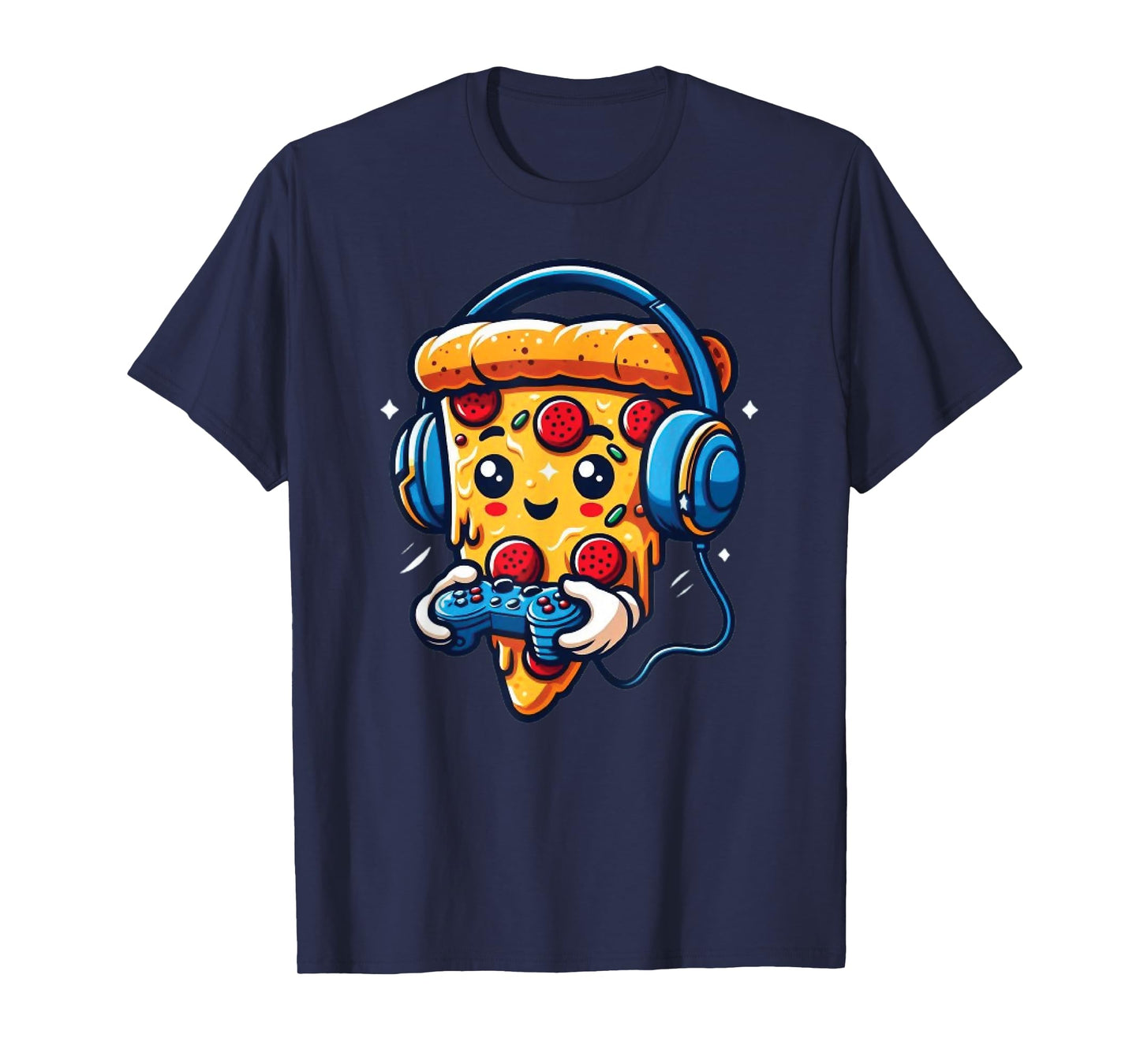 Gamer Pizza Video Gaming Funny Food Men Boys Kids Teen Youth T-Shirt