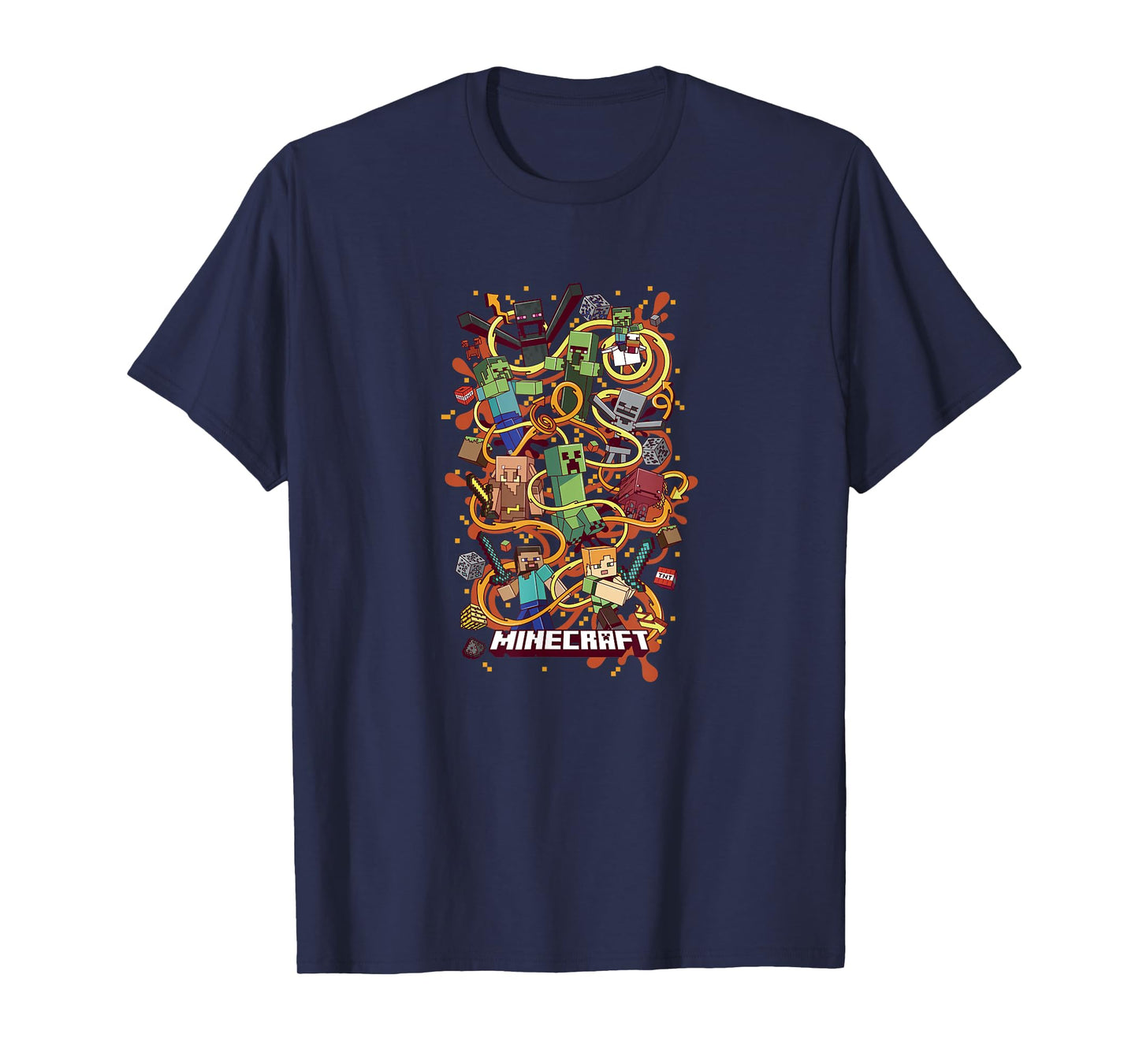 Minecraft Group Shot Funtage Arrow Composition T-Shirt