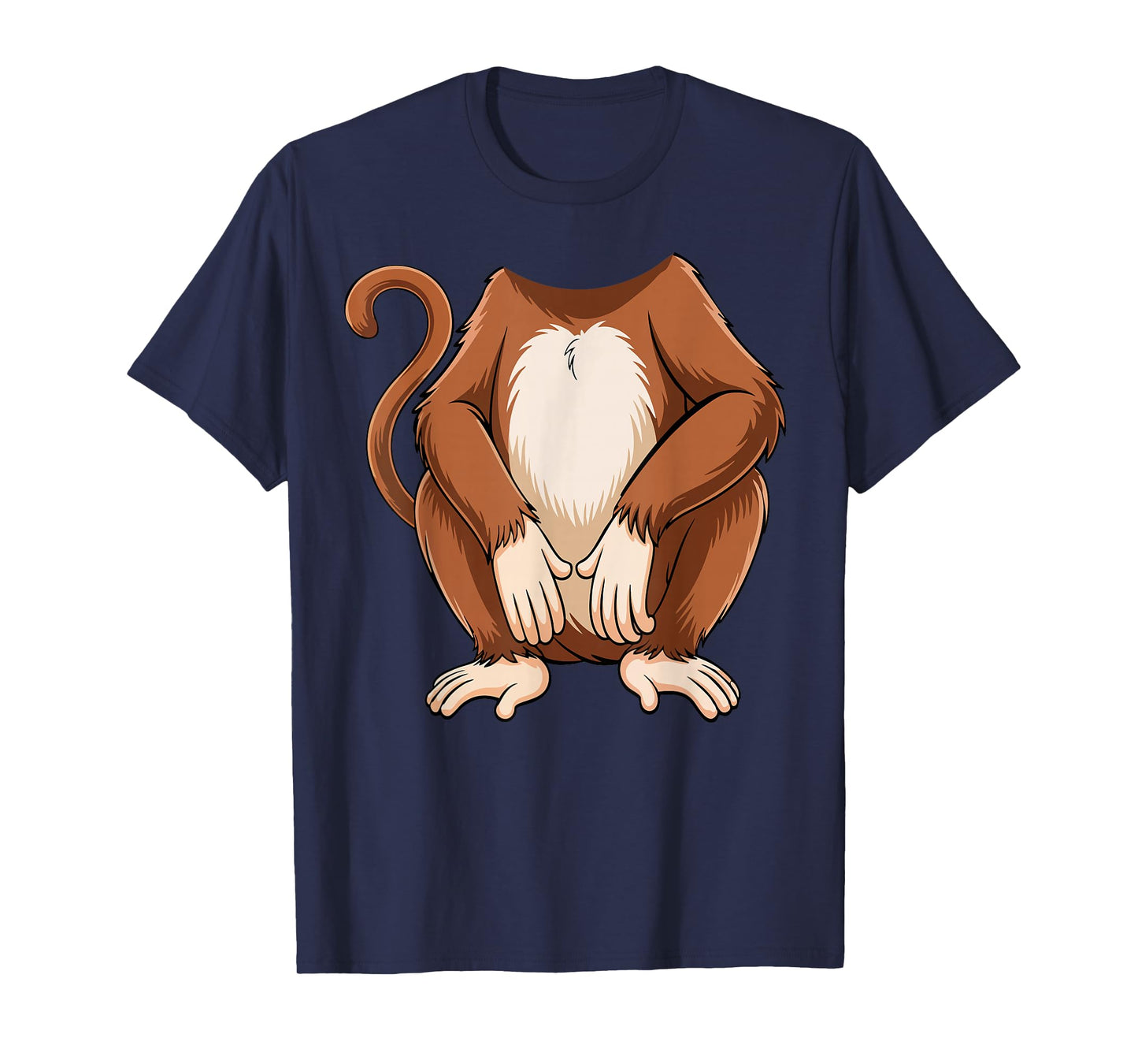 Monkey Shirt Adult Kids Men Women Brown Monkey Costume T-Shirt