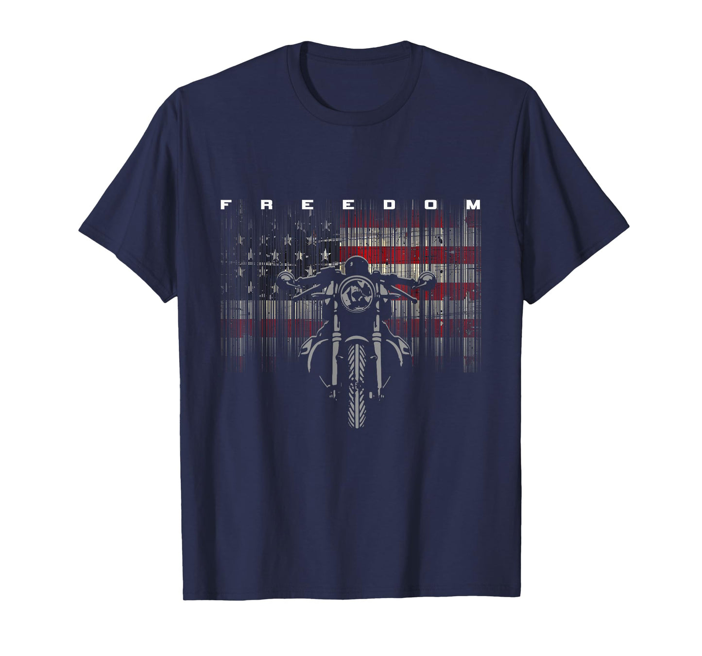 American Flag Motorcycle T-Shirt