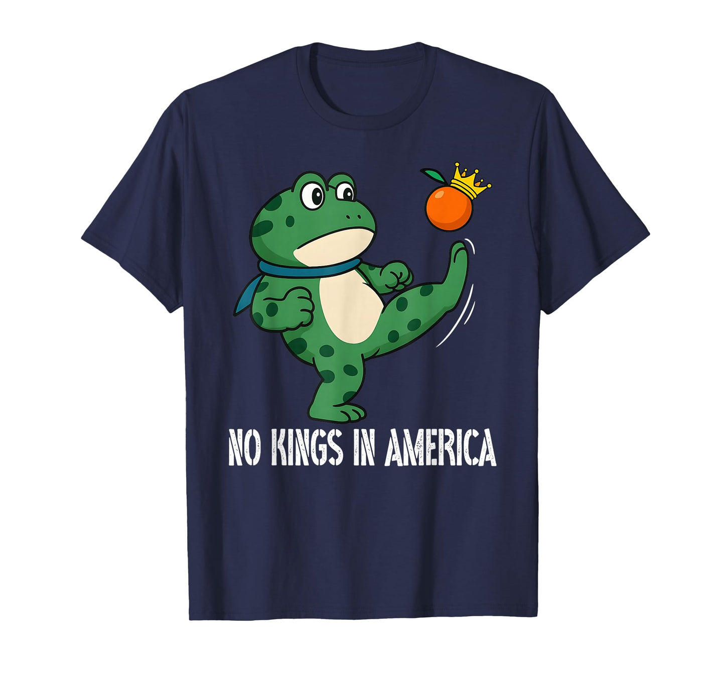 Funny No Kings Vintage Frog T-Shirt