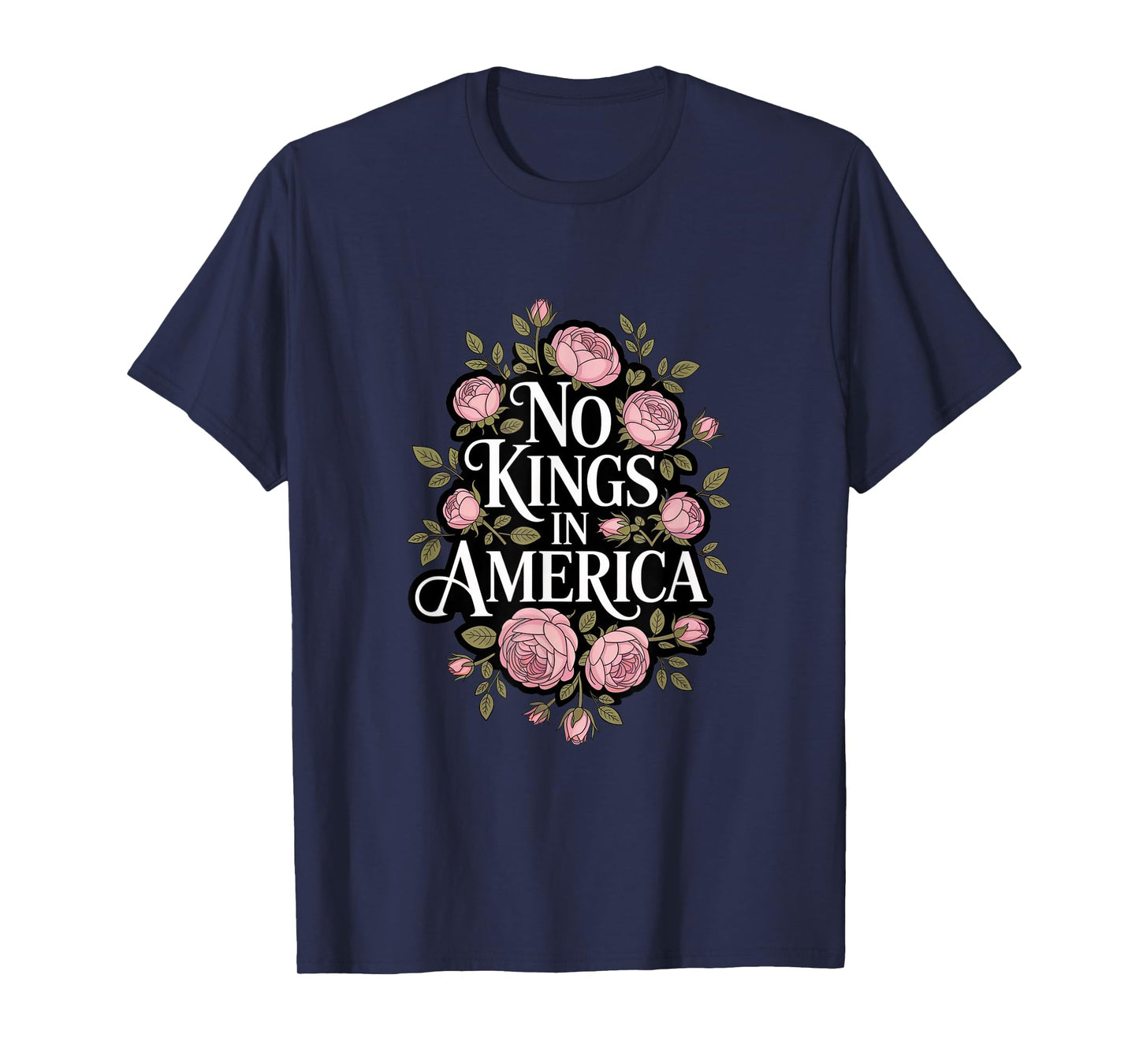 Retro Vintage Pink 70s Womens No Kings In America T-Shirt