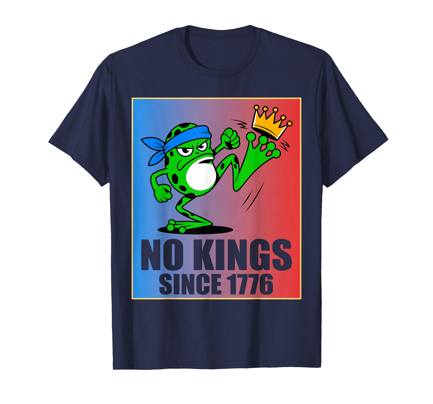 No Kings Since 1776 America Men Women Portland Frog Protest T-Shirt