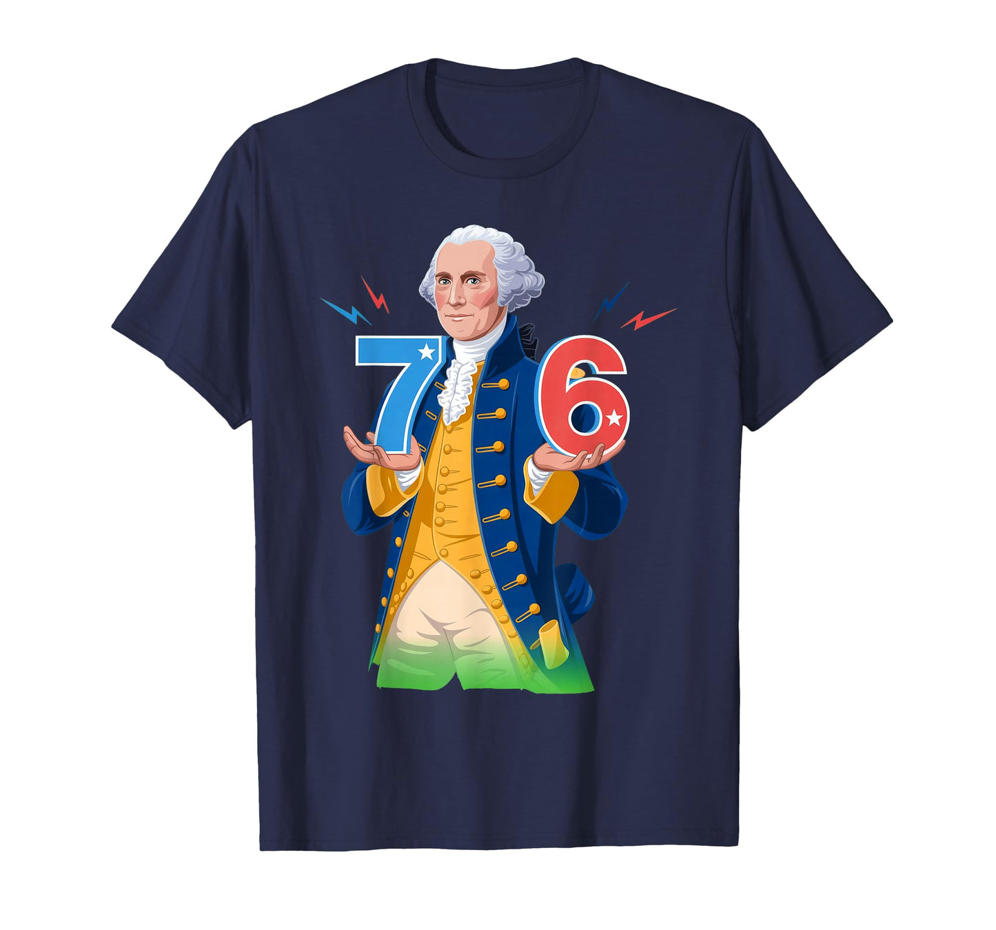 6-7 7-6 George Washington Seven Six Teacher American T-Shirt