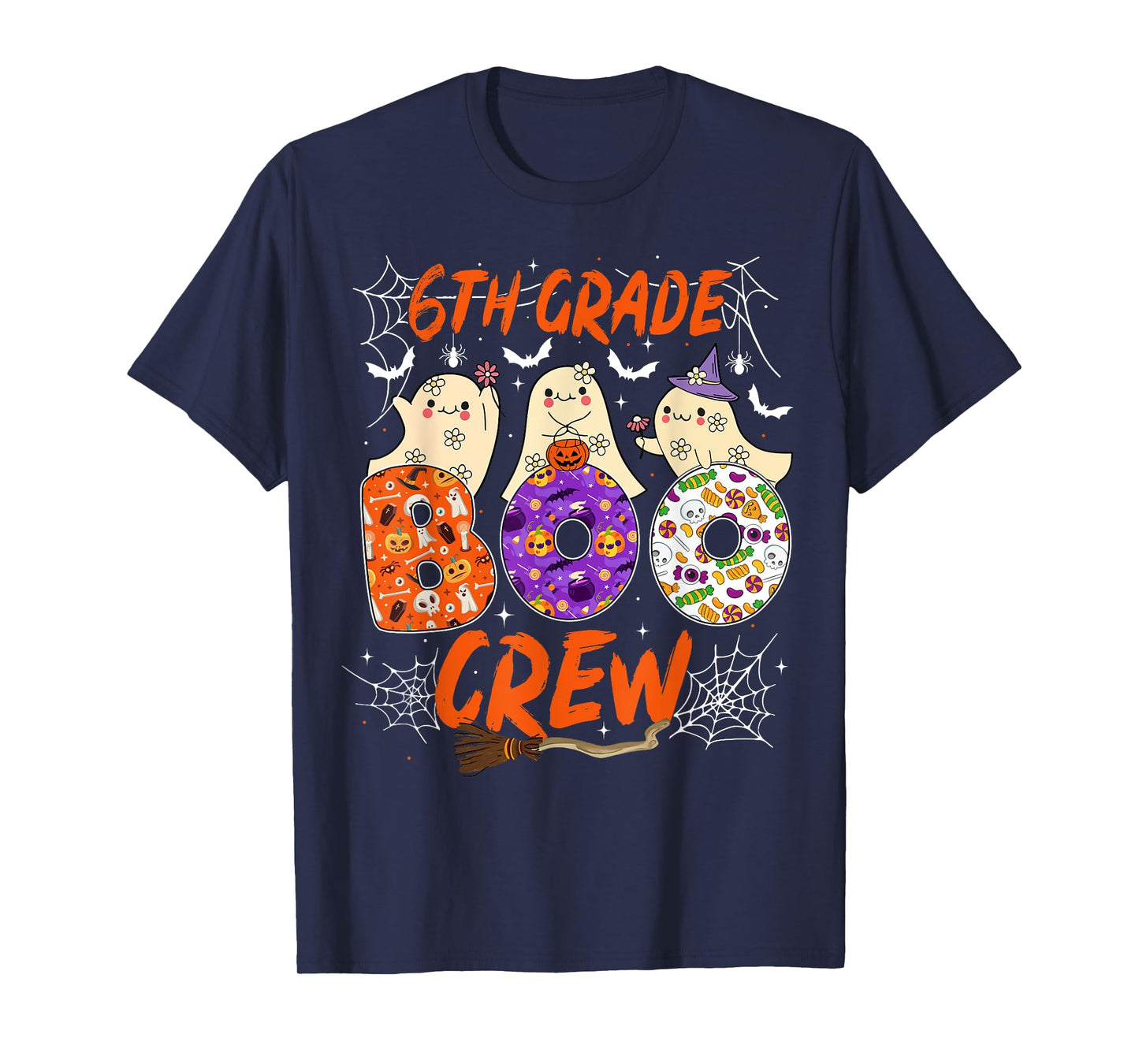 6th Grade Boo Crew Funny Sixth Grade Halloween Teacher Kid T-Shirt