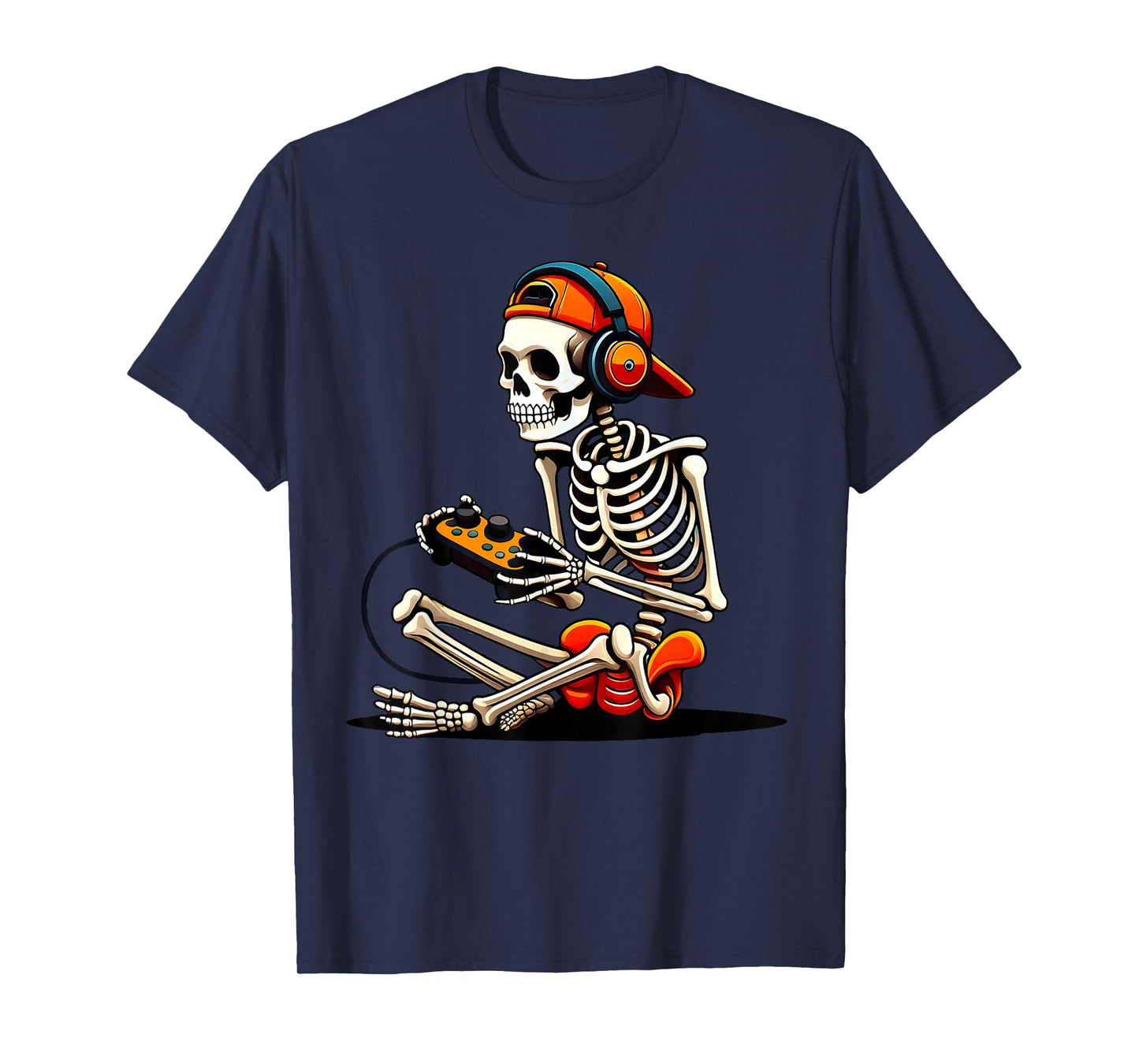 Halloween Skeleton Gamer Video Gaming Funny Gaming Skeleton T-Shirt