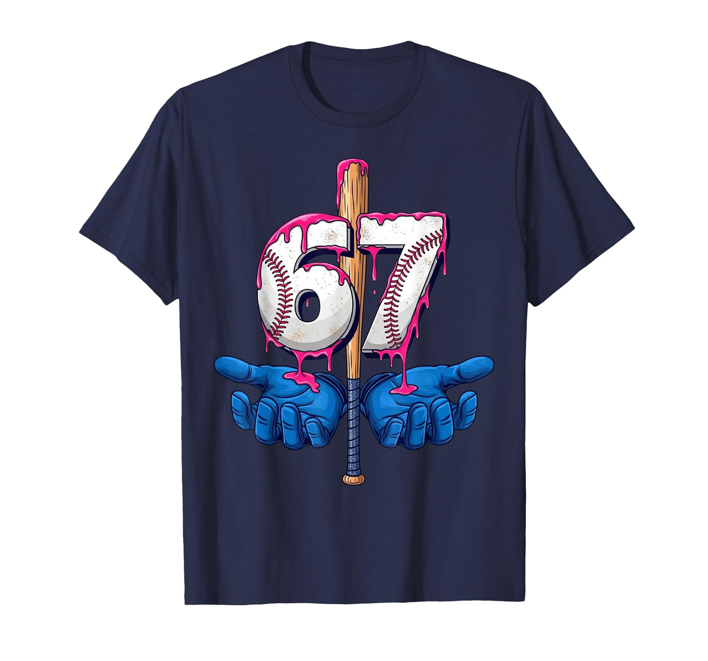 Baseball 67 Six Seven Funny Gen Alpha Meme Drip T-Shirt