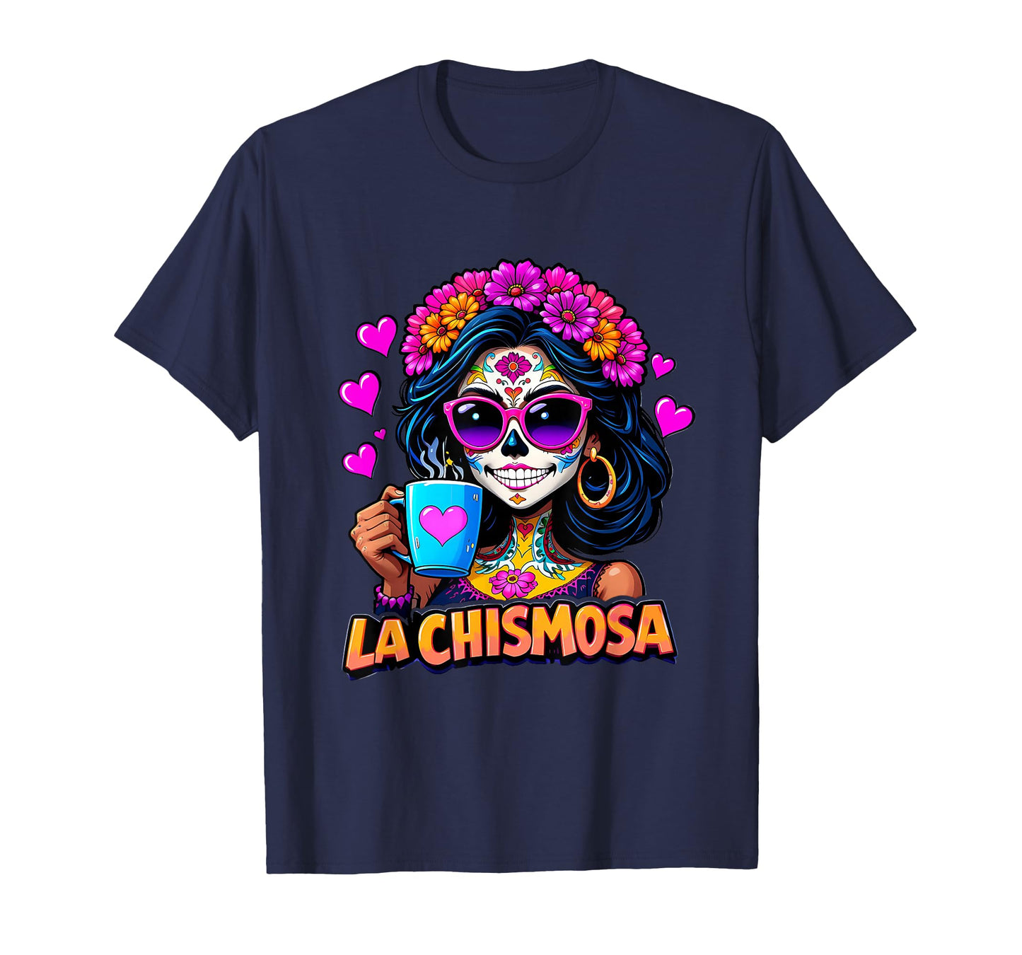 Funny Mexican Lottery Woman La Chismosa Fiesta Vintage Card T-Shirt