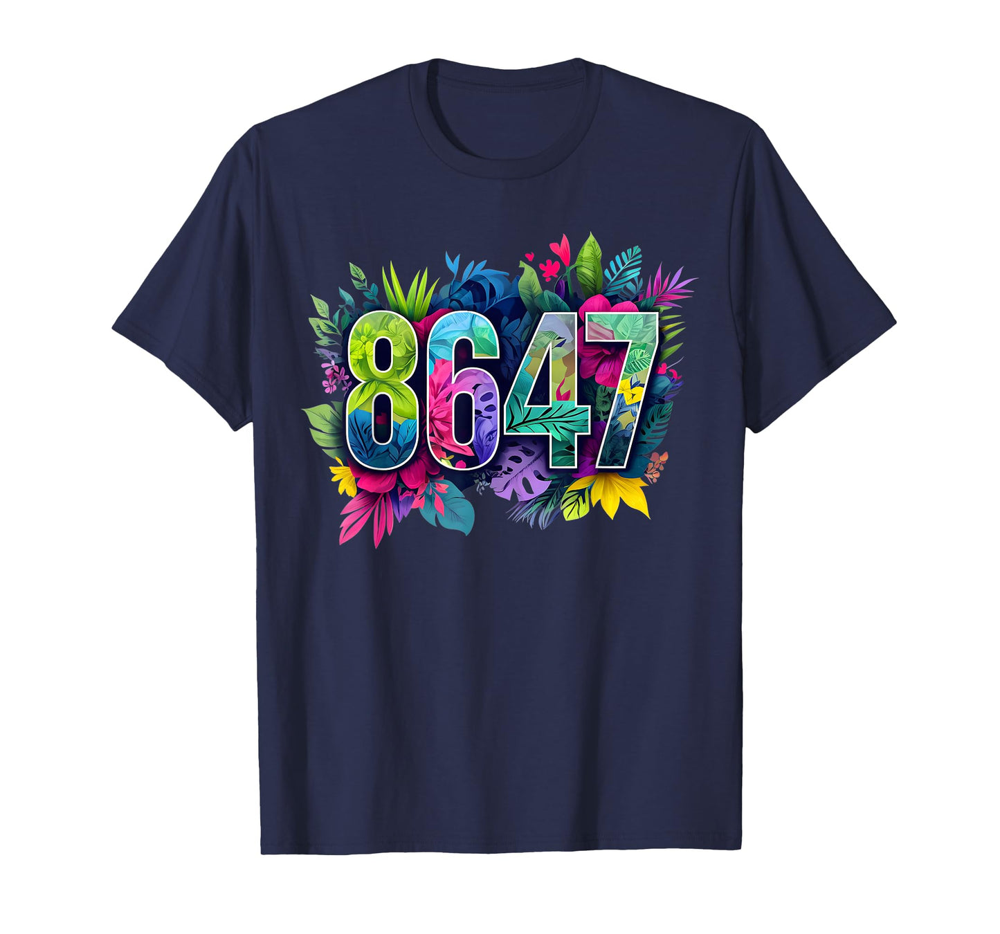 Anti Trump 8647 Floral Resist 86 47 Impeach Trump Impeach 47 T-Shirt