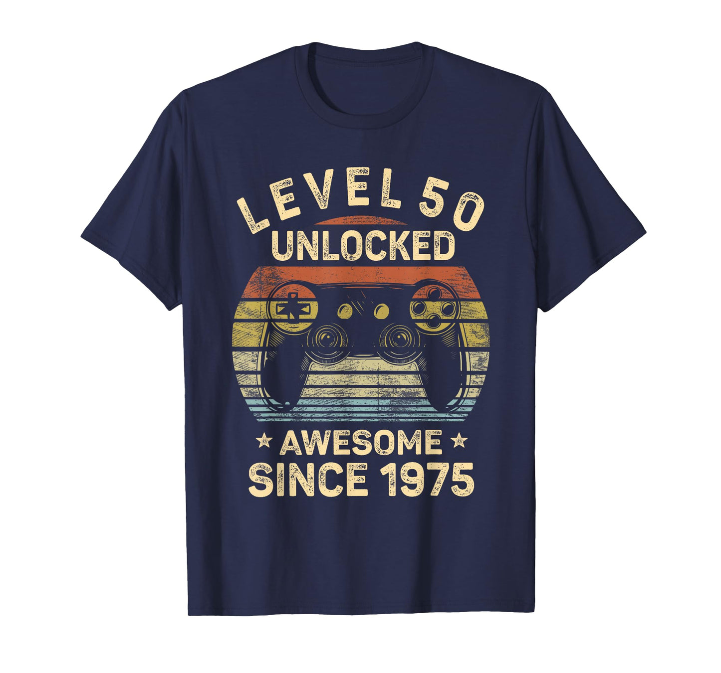Level 50 Unlocked 50th Birthday 50 Year Old Gifts Gamer Bday T-Shirt