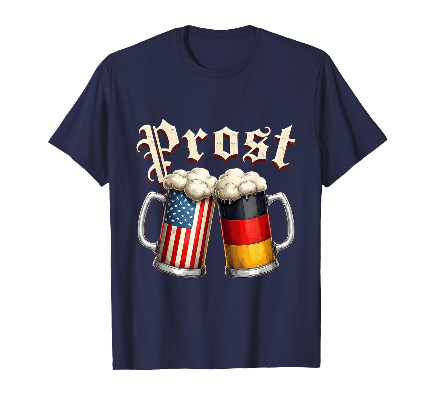 Oktoberfest Drinking Vintage German Flag Prost Beer T-Shirt