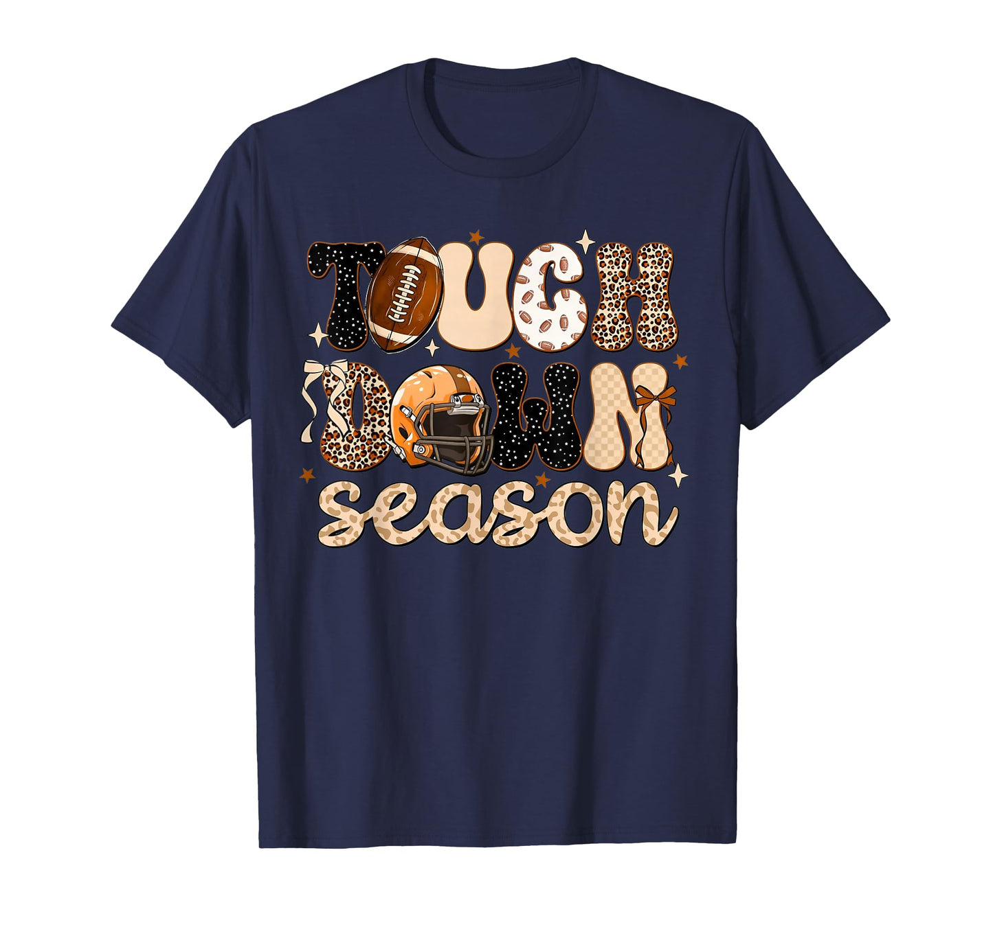 Goose Touch Down Season Fall Game Day Vibes Football Mama T-Shirt