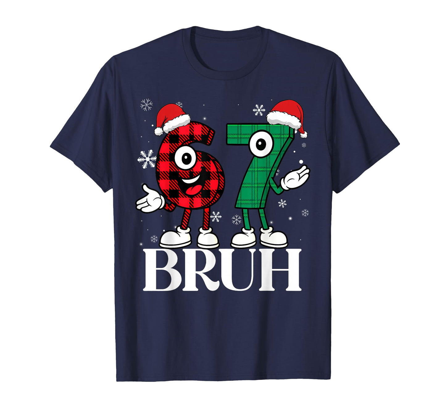 67 Six Seven Christmas Bruh Funny Italian Brainrot Meme T-Shirt