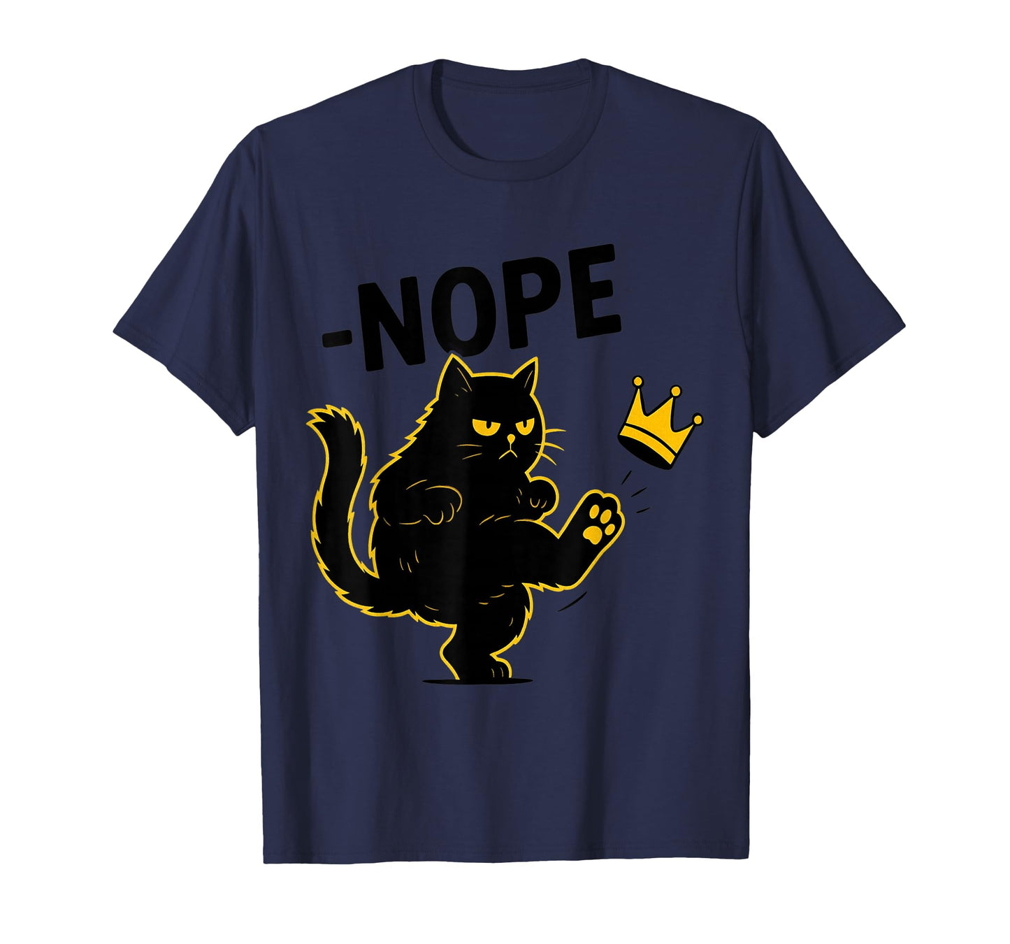 No Kings Nope t Shirt No Kings in America Black Cat T-Shirt