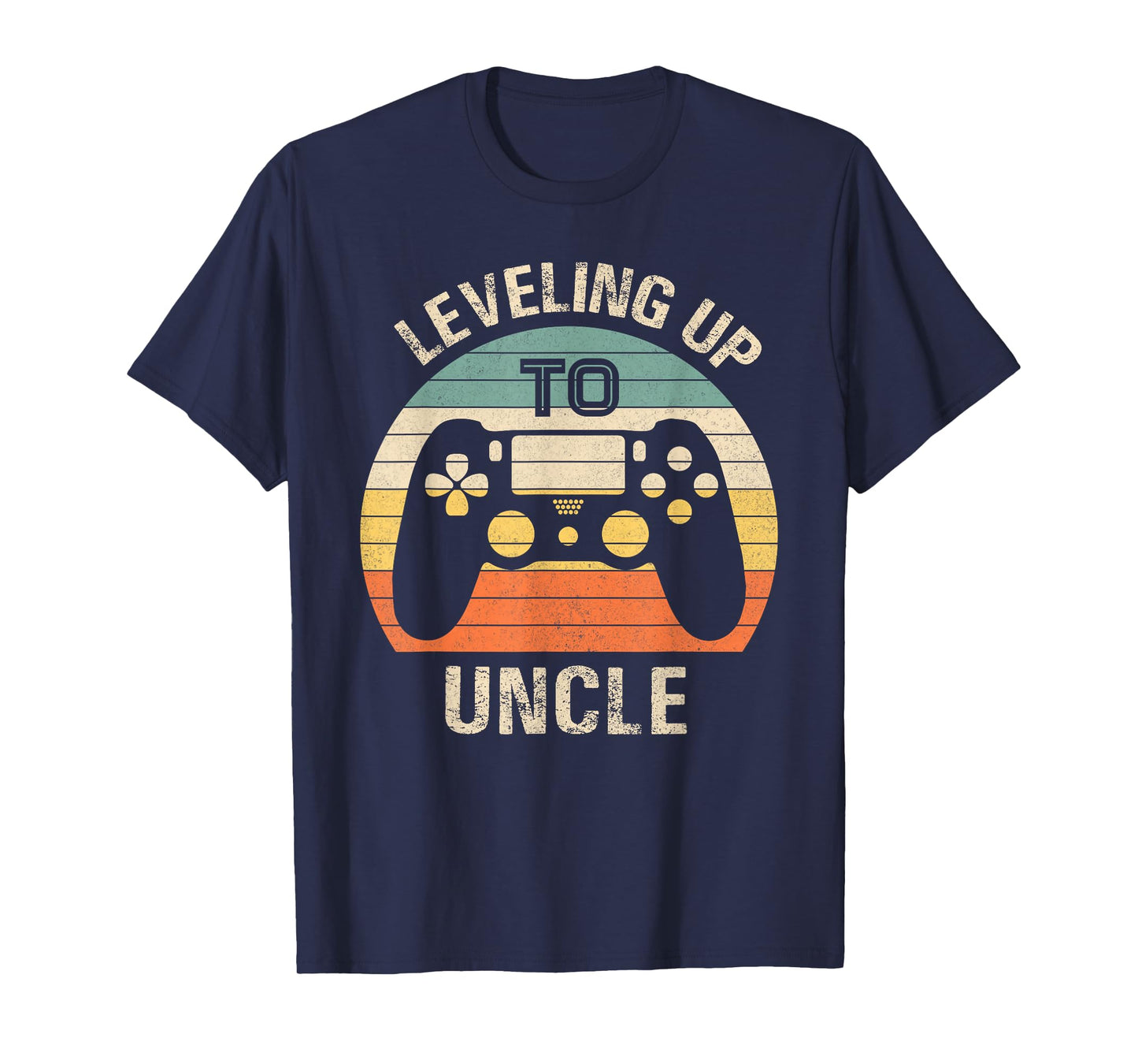 Leveling up to uncle 2025 funny video gamer vintage men T-Shirt
