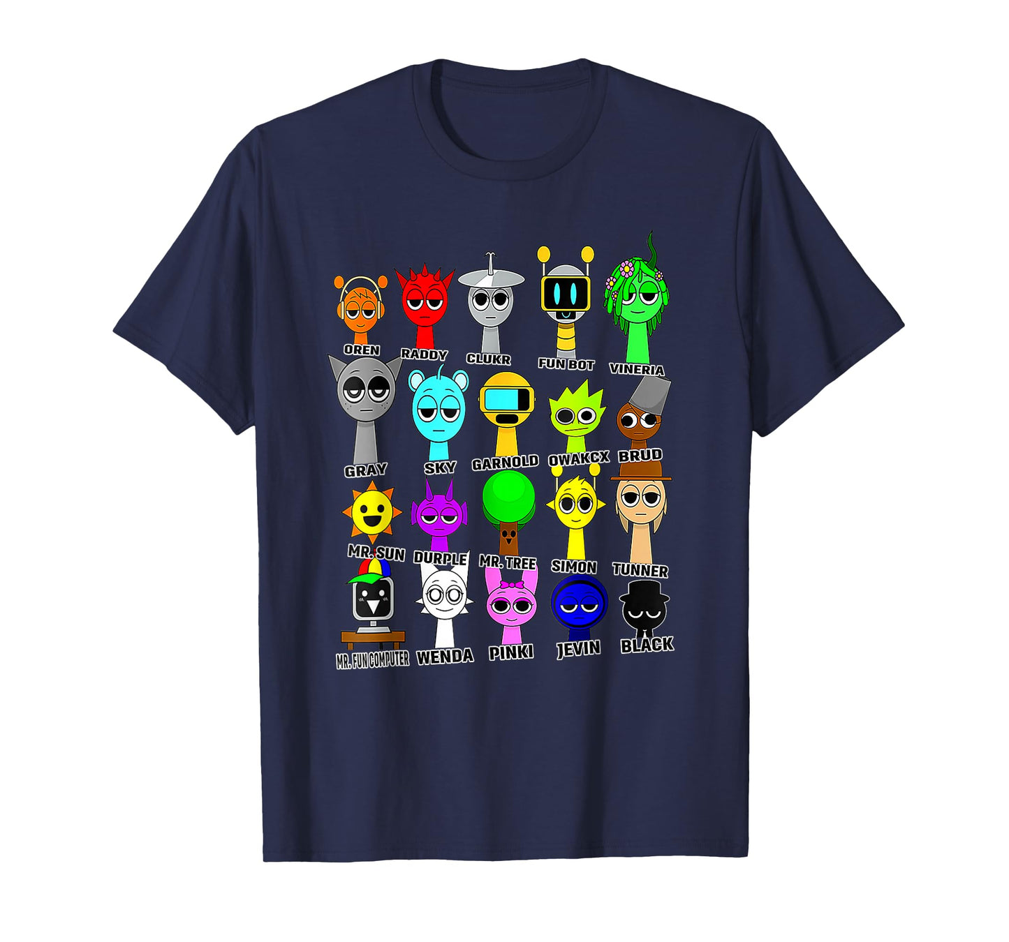 Sprunki Funny Toys For Boys and Girls Birthday Decoration T-Shirt