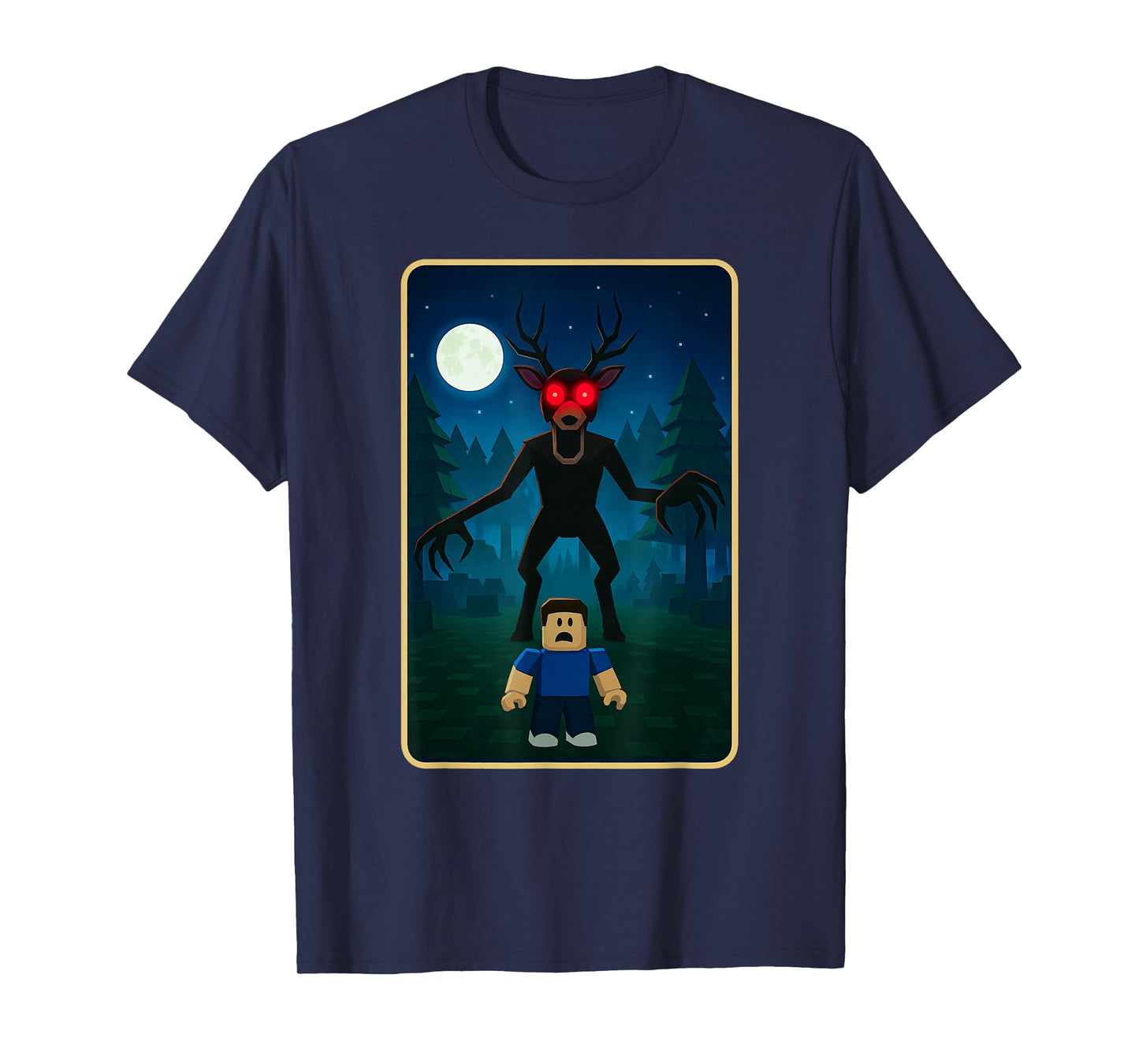 Scary Deer 99 Nights Halloween Gamer in The Forest Kids Meme T-Shirt