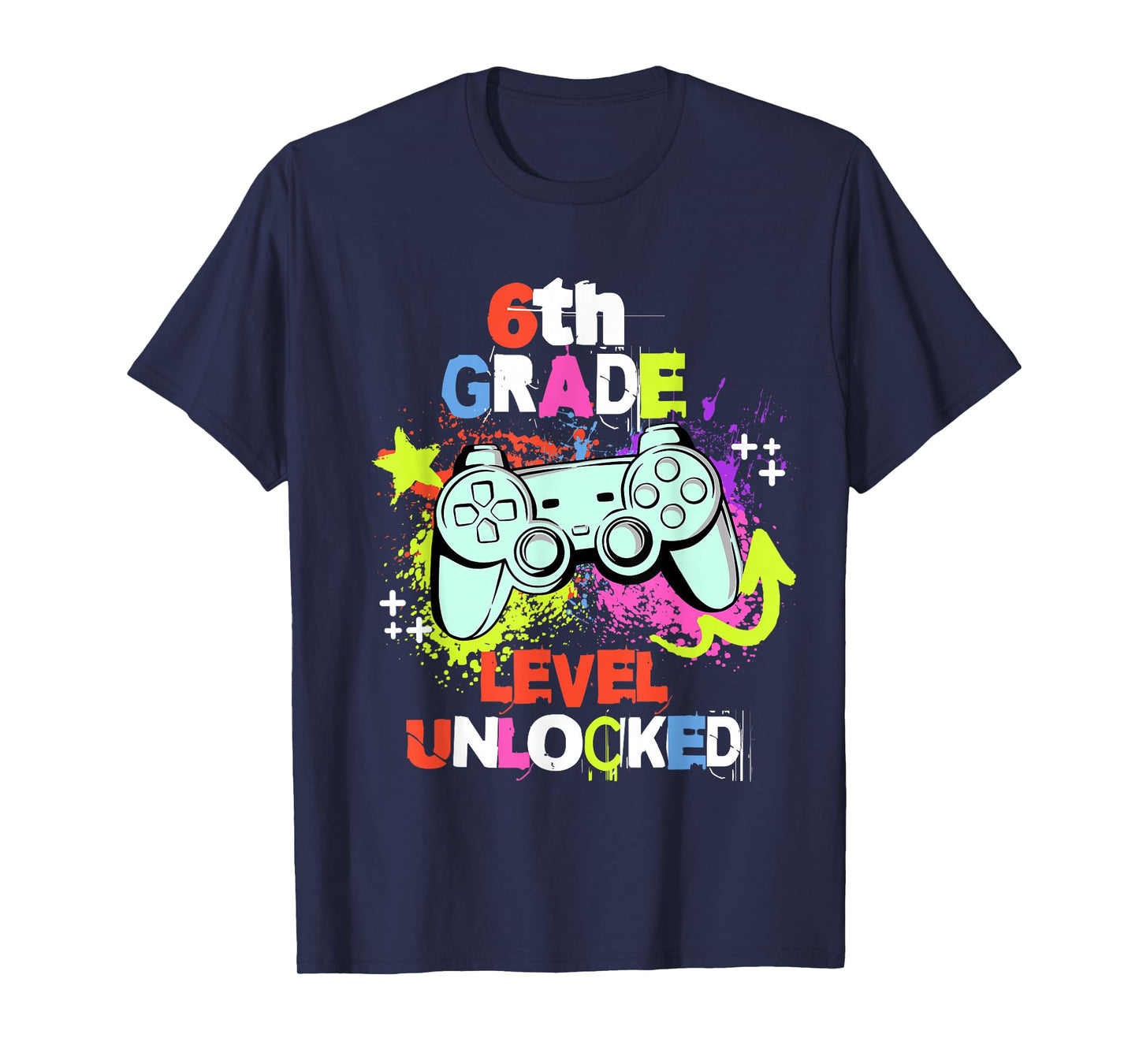 6th Grade Level Unlocked Back to School Gamer Tee for Kids. T-Shirt