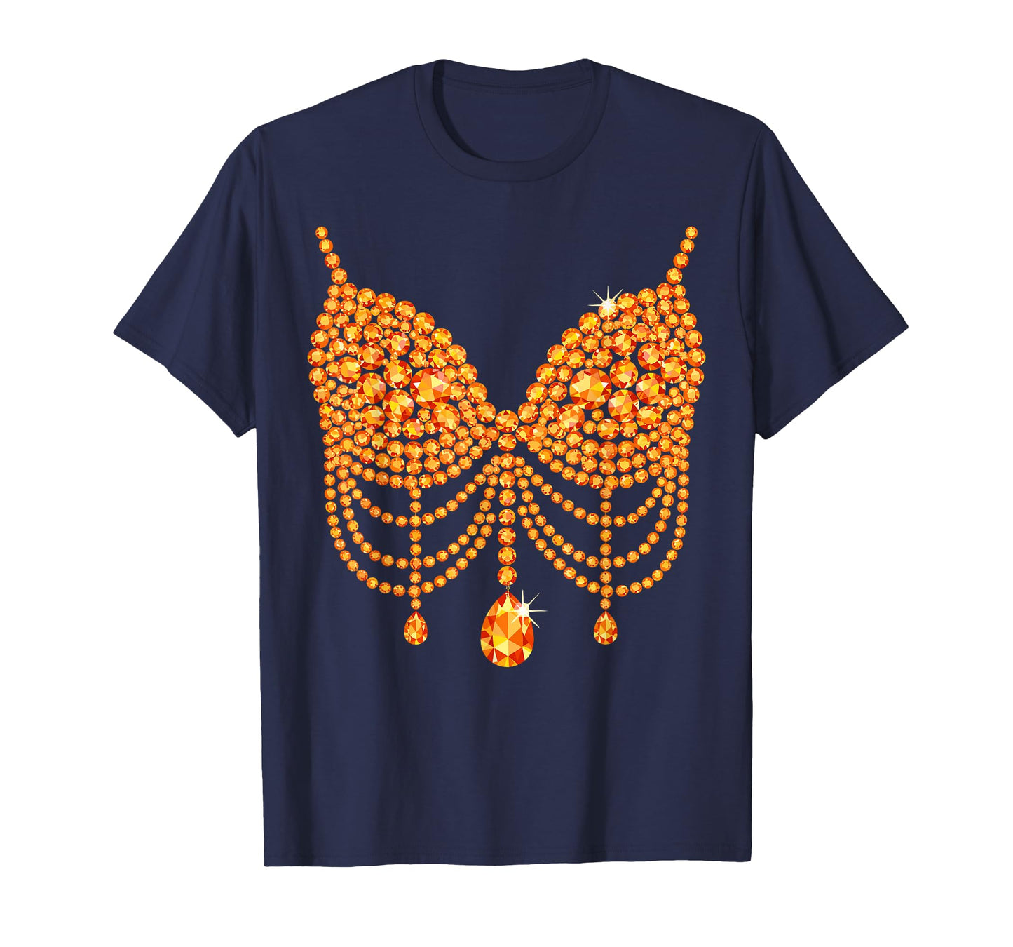 Halloween Orange Bra Design Costume Show Girls T-Shirt
