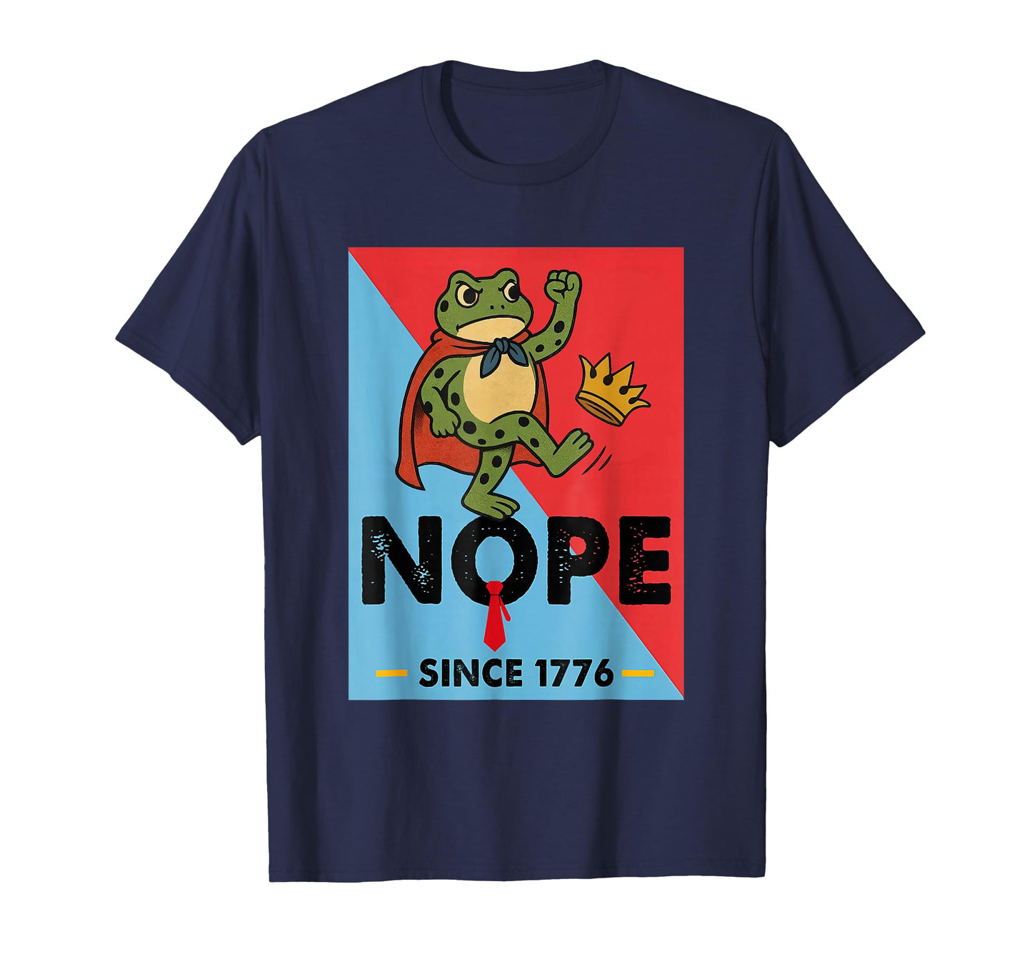 No Kings in America Frog Protest Funny T-Shirt