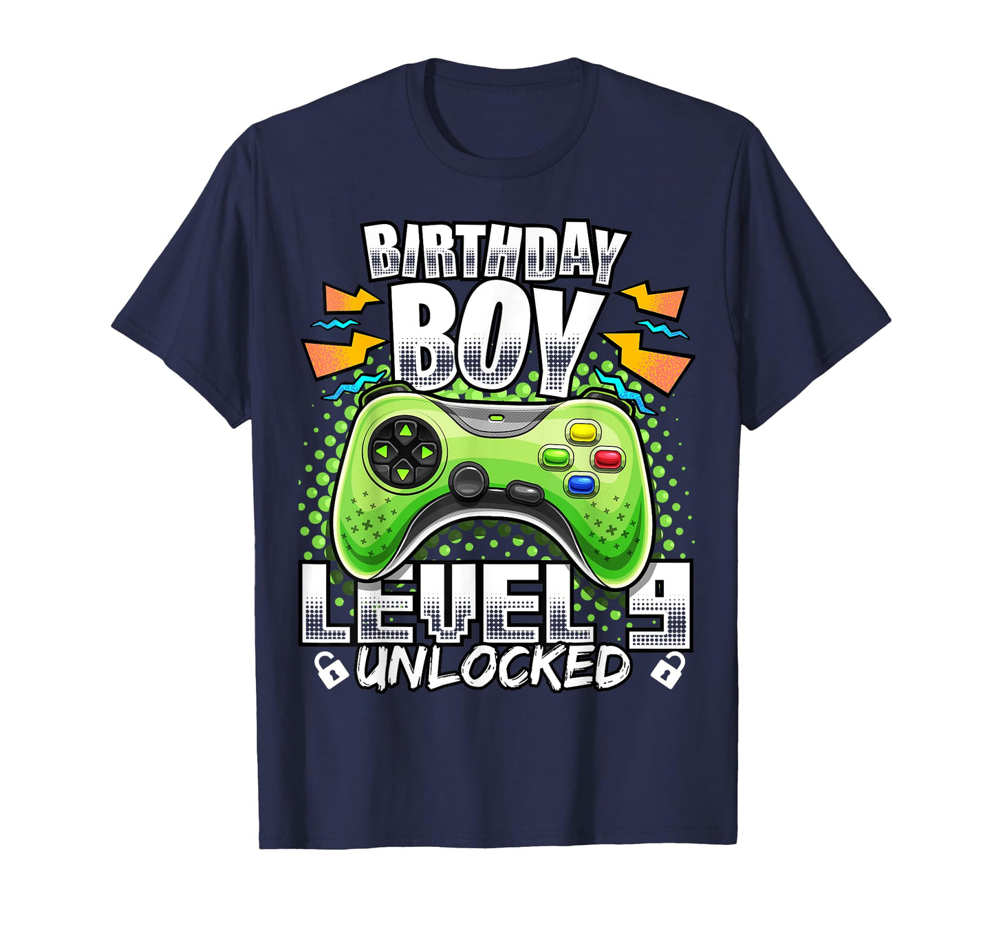 Level 9 Unlocked Video Game 9th Birthday Gamer Gift Boys T-Shirt