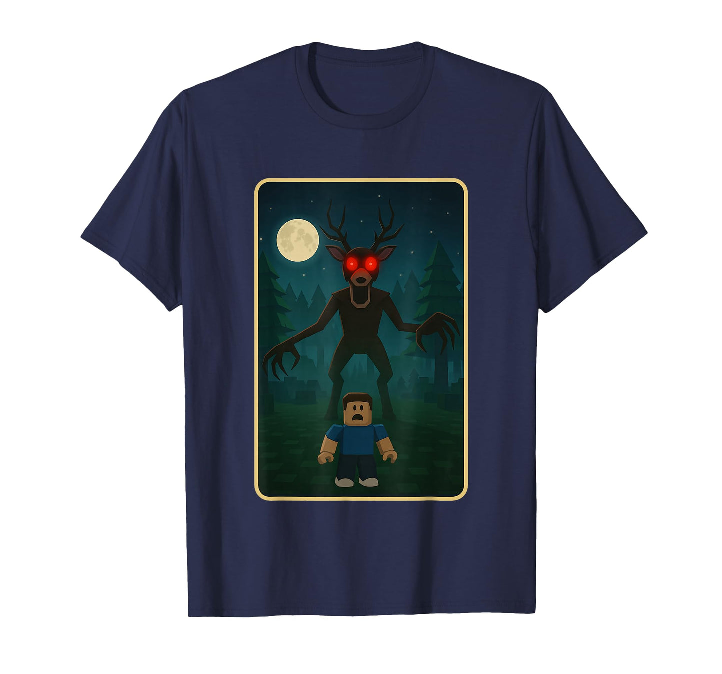 Scary Deer 99 Nights Halloween Gamer in The Forest Kids Meme T-Shirt