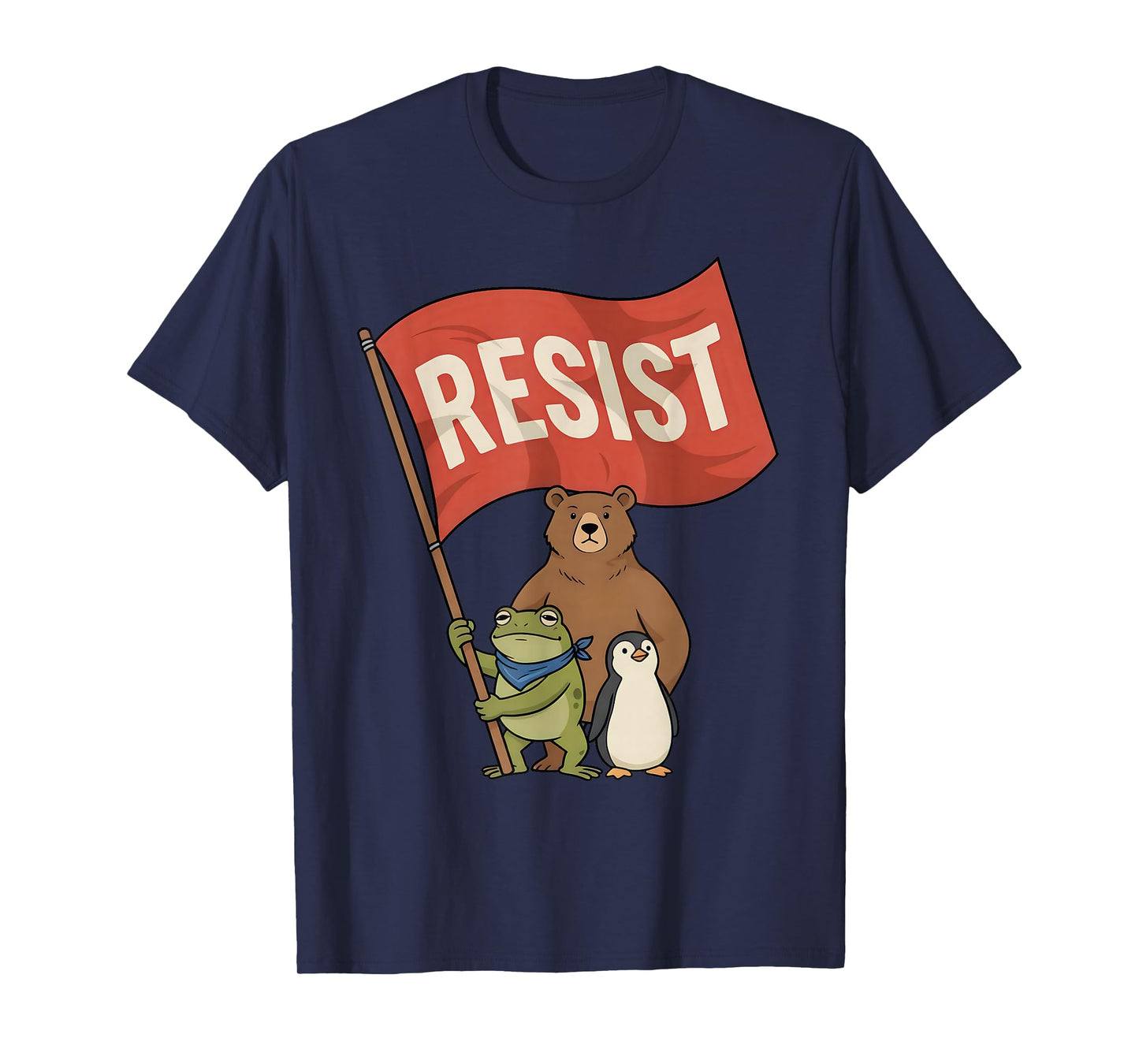 Portland Frog Resist No Kings Graphic Funny Protest Cool T-Shirt