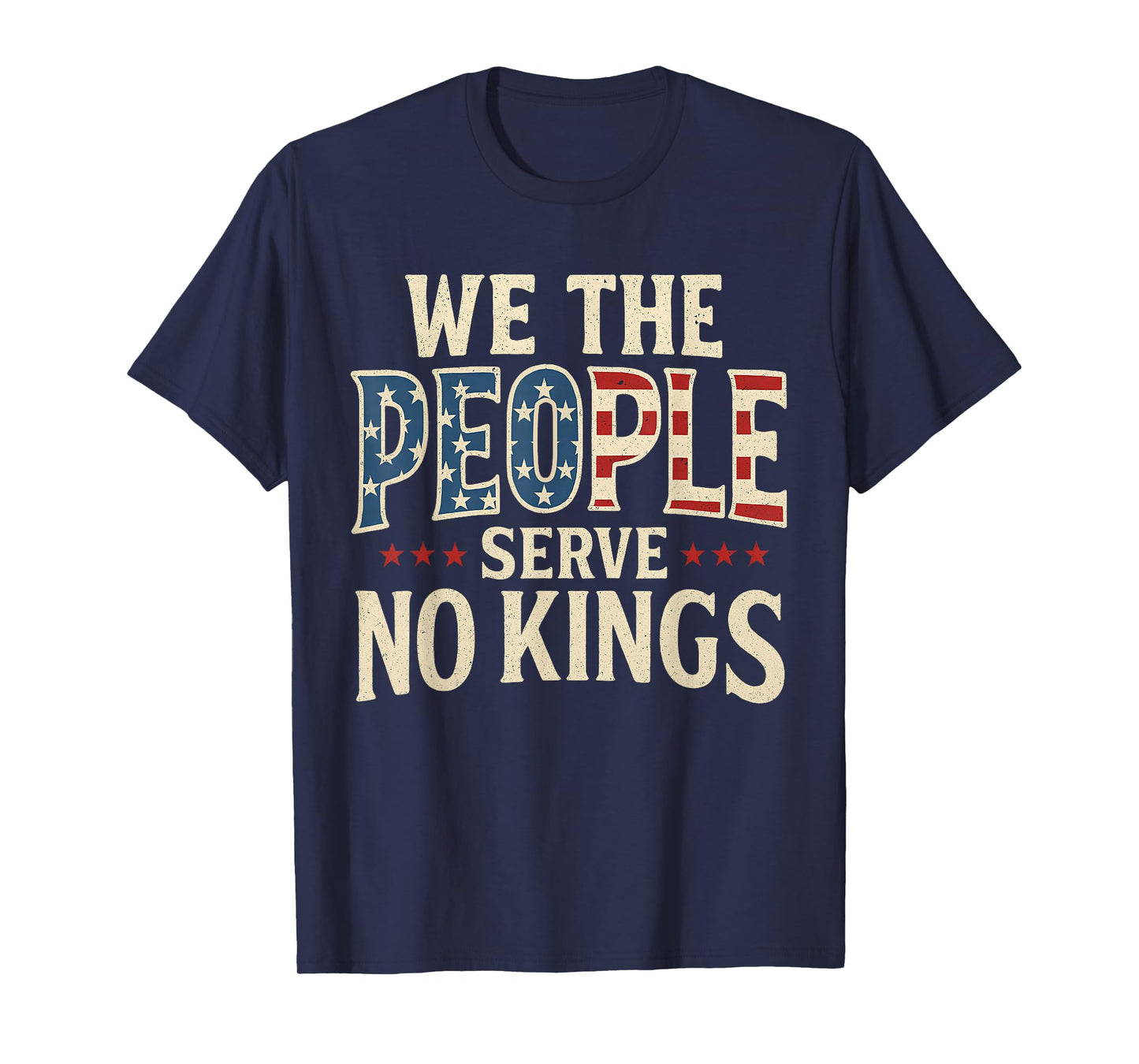 No Kings Retro Patriotic Men Women T-Shirt