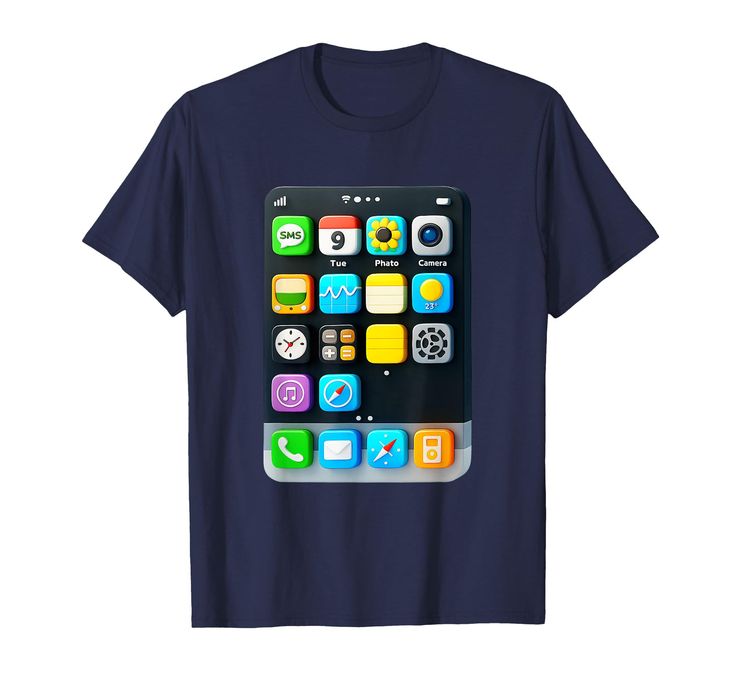 Cell Phone Screen Smartphone Mobile App Halloween Costume T-Shirt