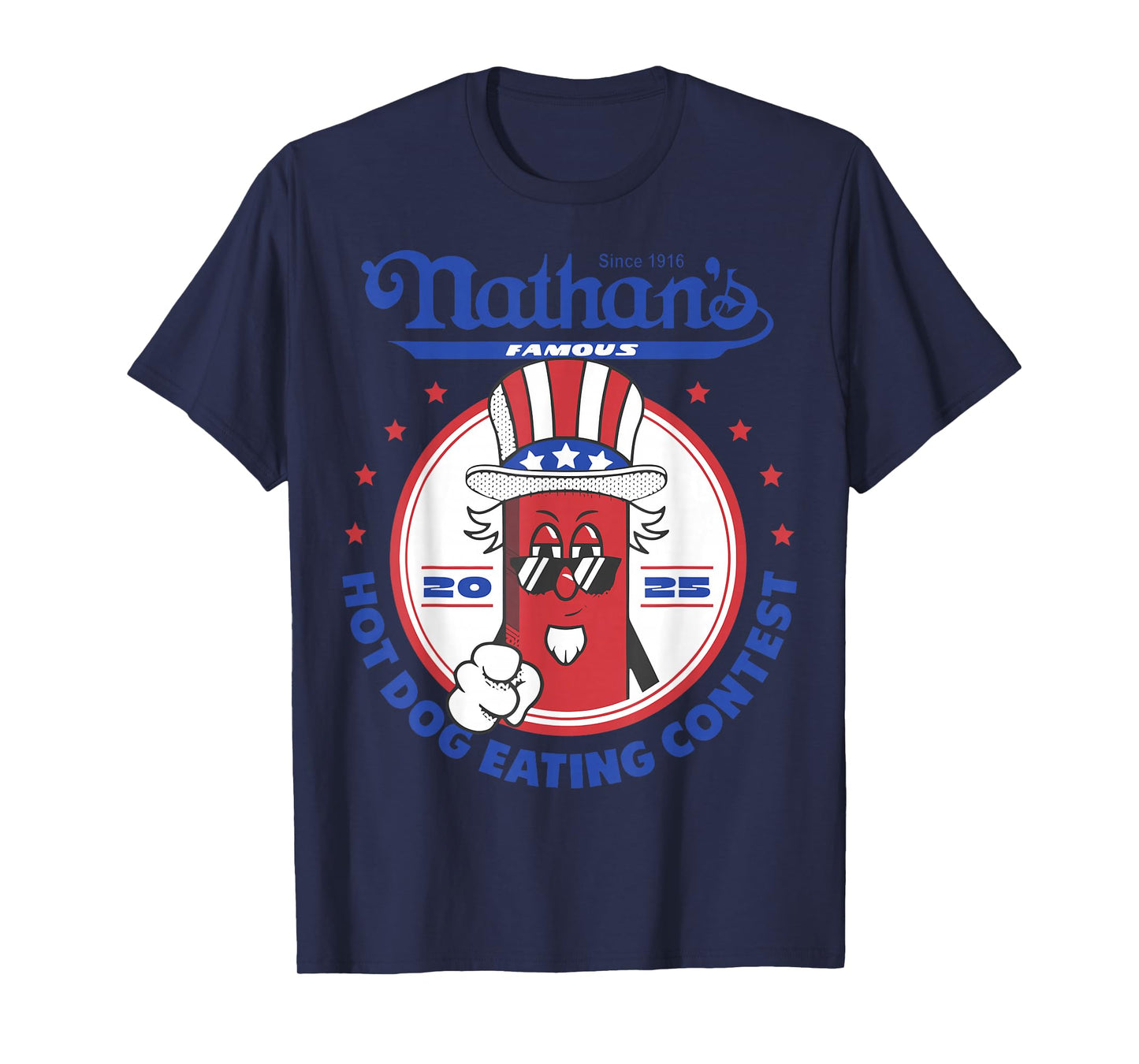 Nathan’s Famous Hot Dog Eating Contest 2025 Funny T-Shirt