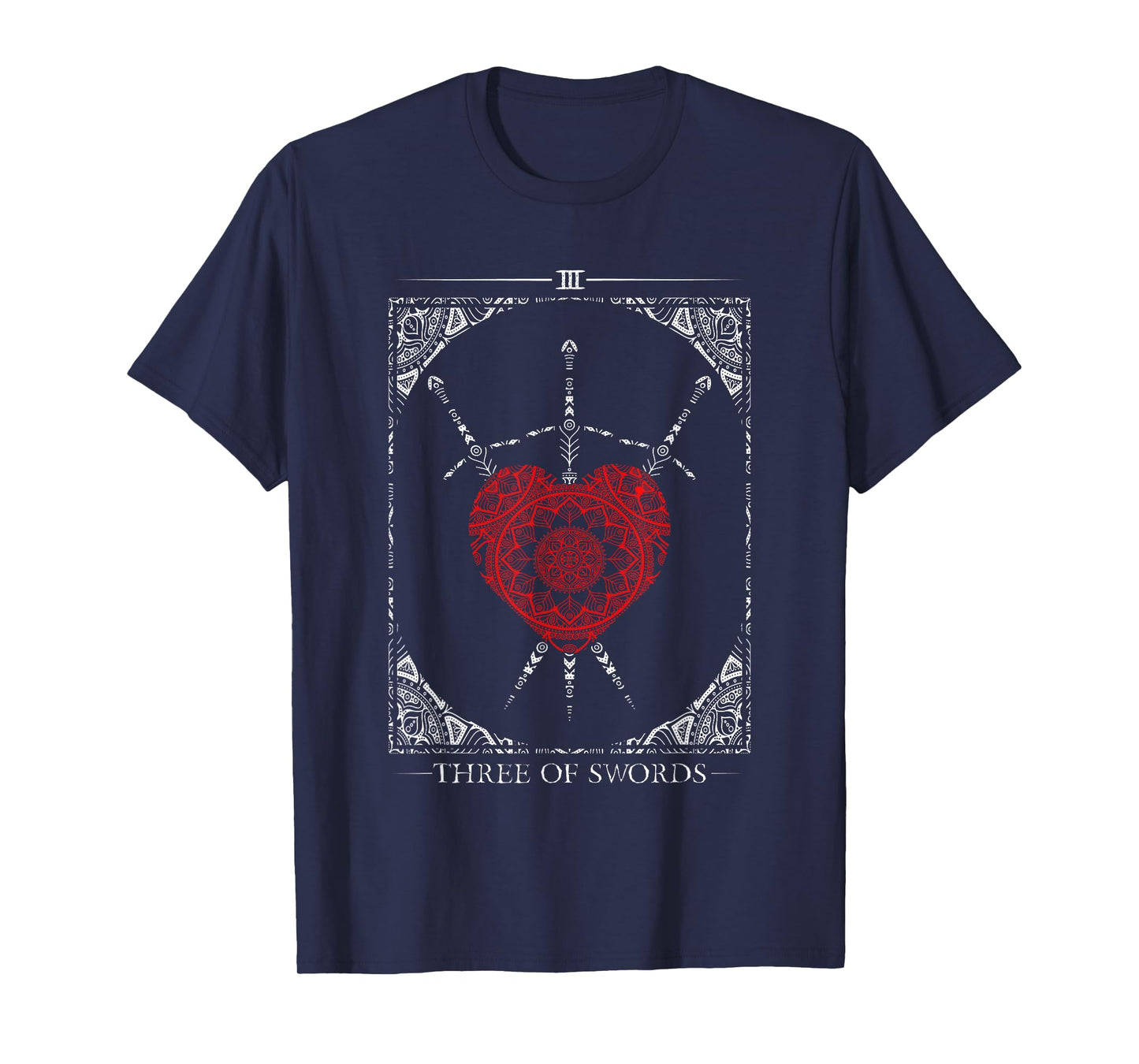 Vintage - 3 Of Swords Tarot Card T-Shirt