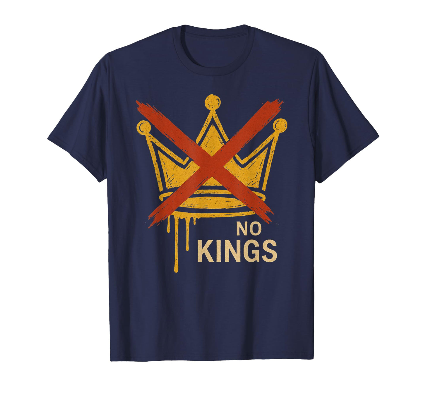 No King Protest Sign Defiant Voice Men Women Retro No Kings T-Shirt