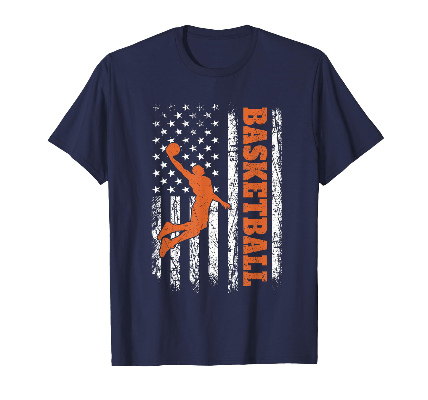 Patriotic Basketball Player US Flag Basketball Coach T-Shirt