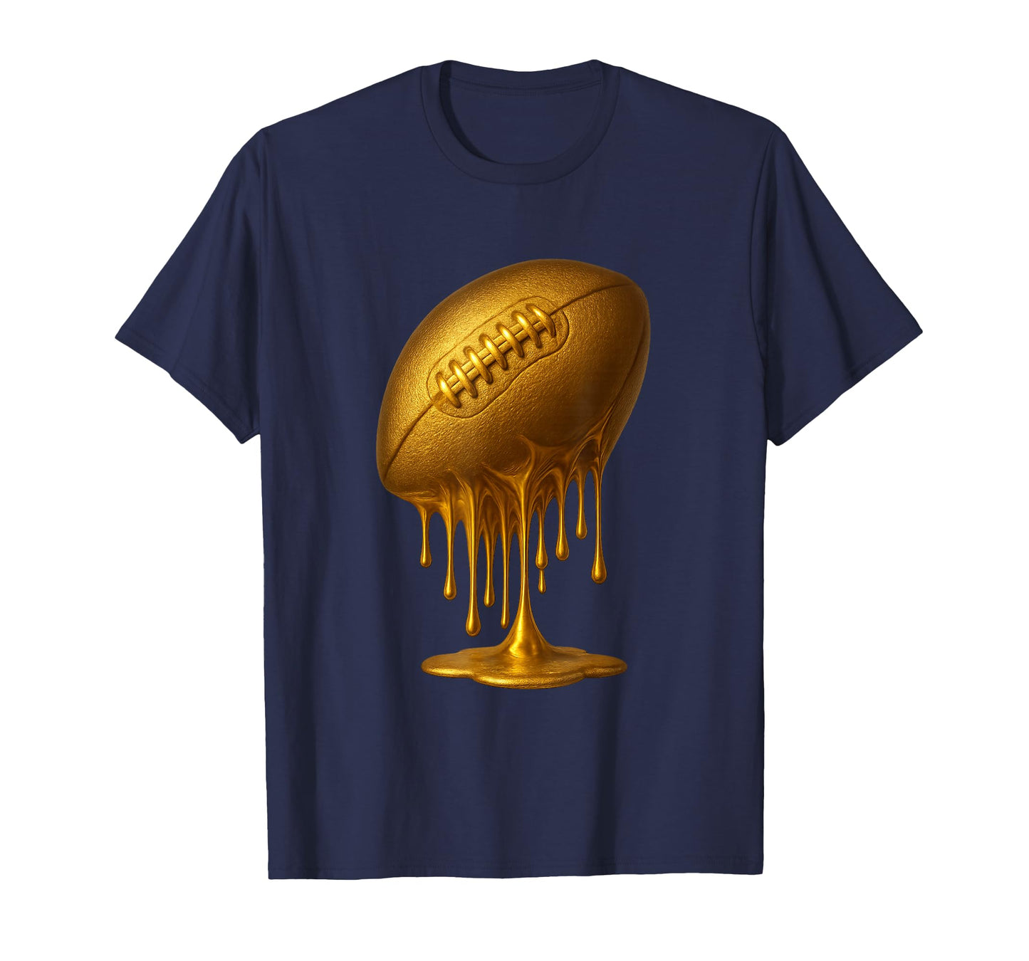 Football Drip Drippy Gold Spirit Wear Game Day Boys Youth T-Shirt