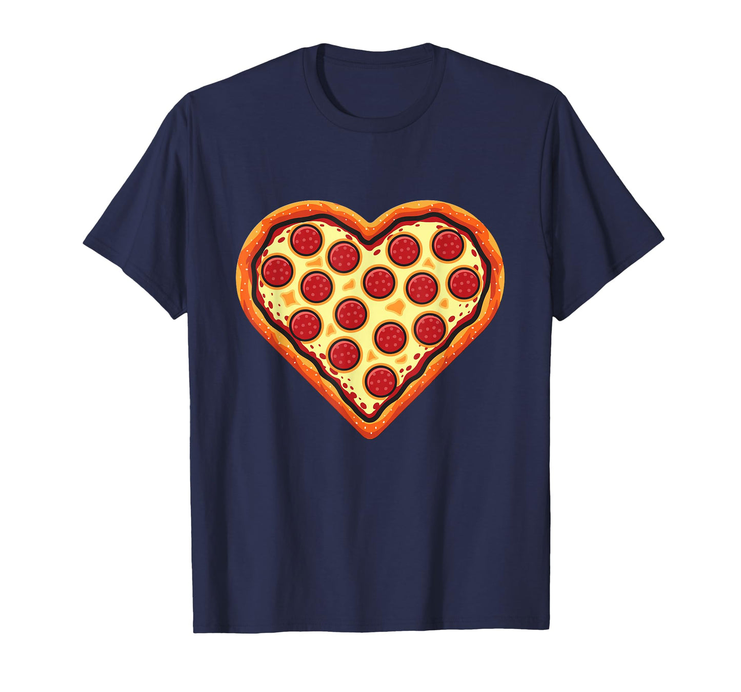 Pizza Heart Cute Valentines Day Funny Heart Shaped Pizza T-Shirt