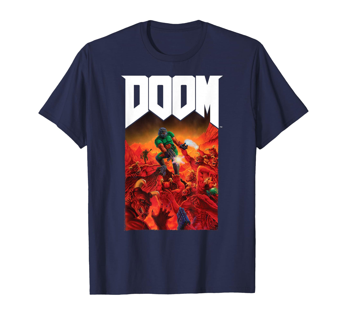 DOOM Full Color Cover Art Retro Video Game T-Shirt