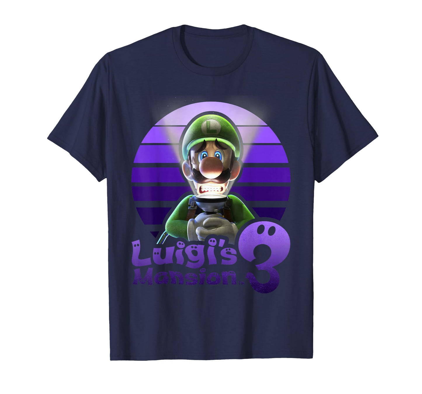 Luigi's Mansion 3 Luigi Purple Portrait T-Shirt