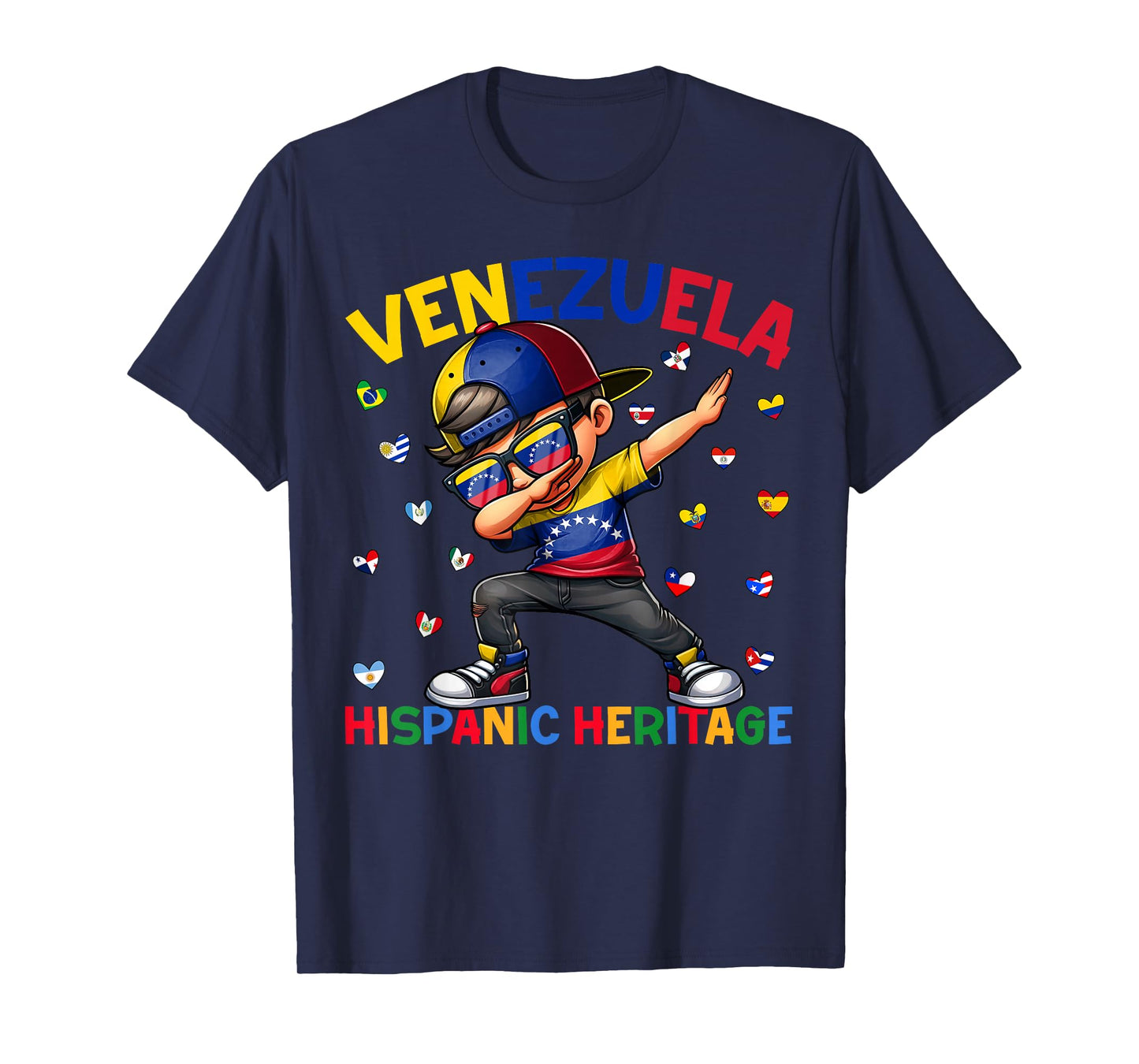 Hispanic Heritage Month Venezuela Flag Shirts Venezuelan Boy T-Shirt