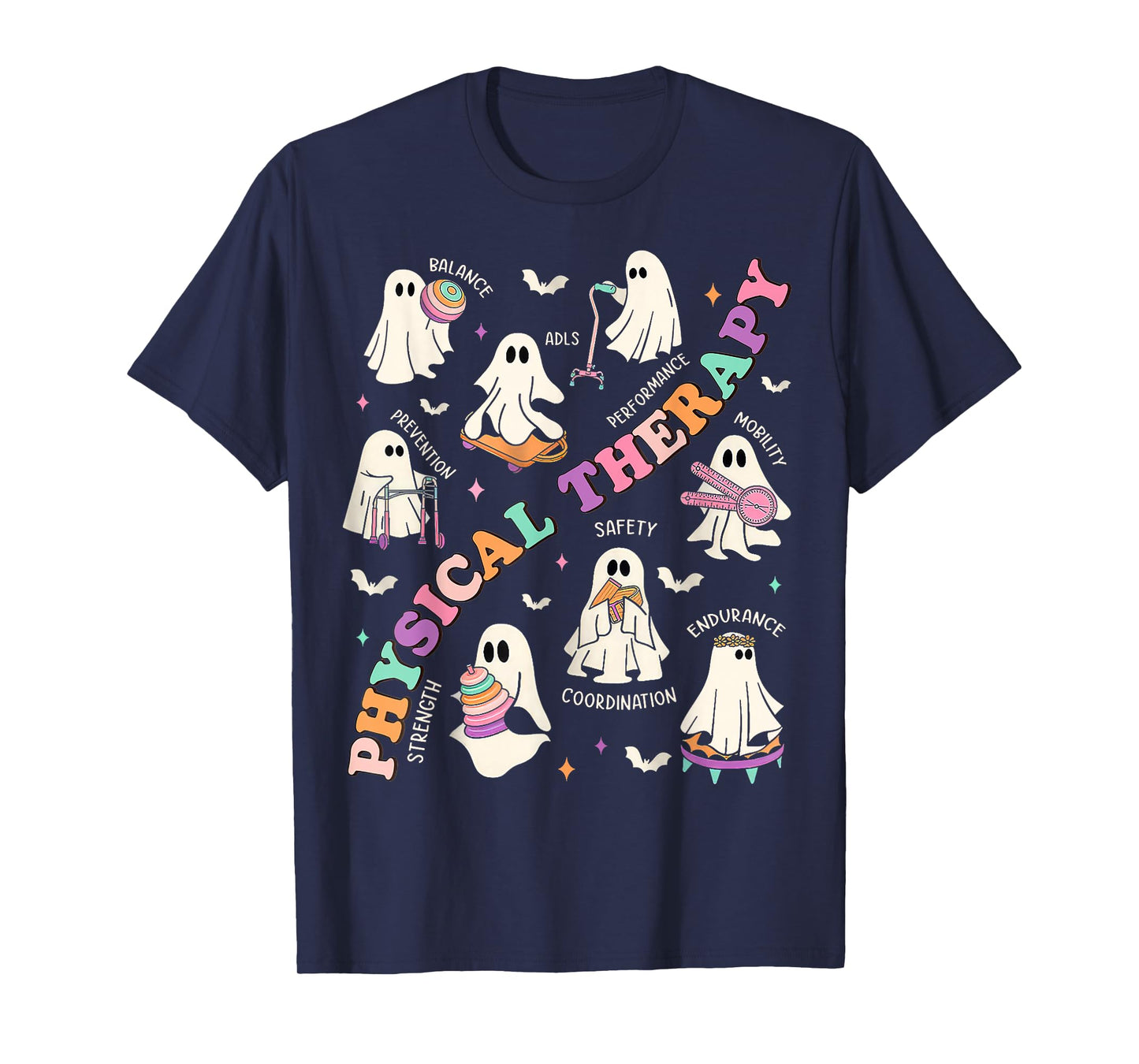 Cute Ghost Physical Therapy PT Physical Therapist Halloween T-Shirt