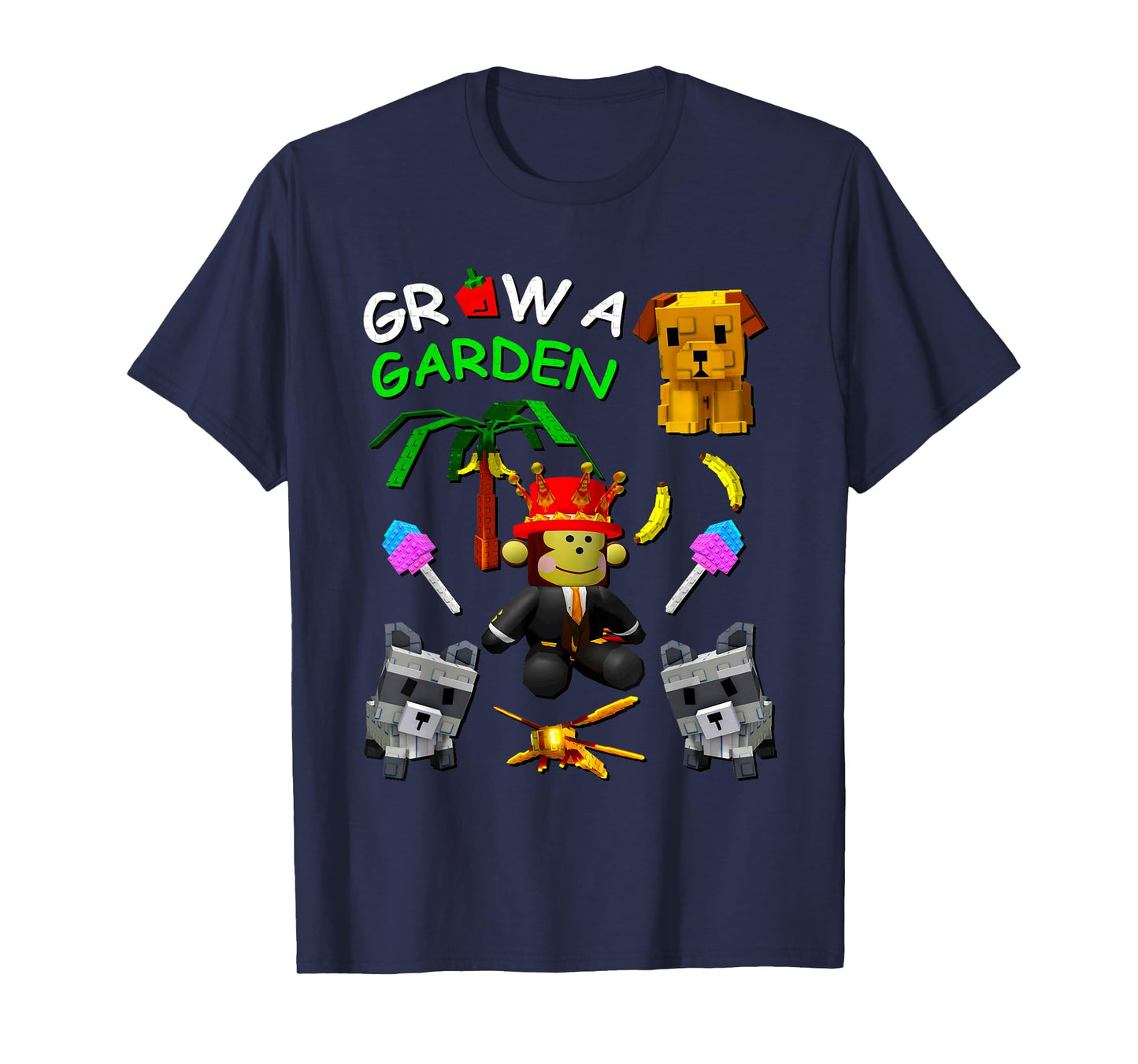 Grow A Garden Gamer Candy Blossom Fruit Palm Monkey Pet T-Shirt