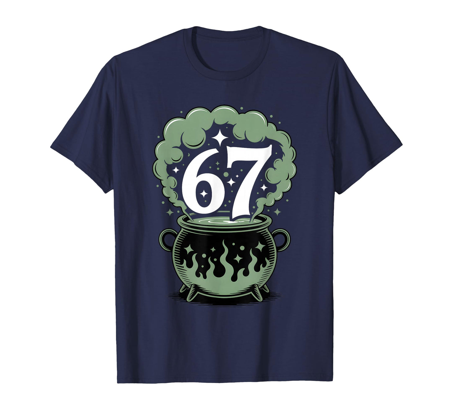 Witch Six Seven 6 7 Halloween Brainrot Meme 67 Funny T-Shirt