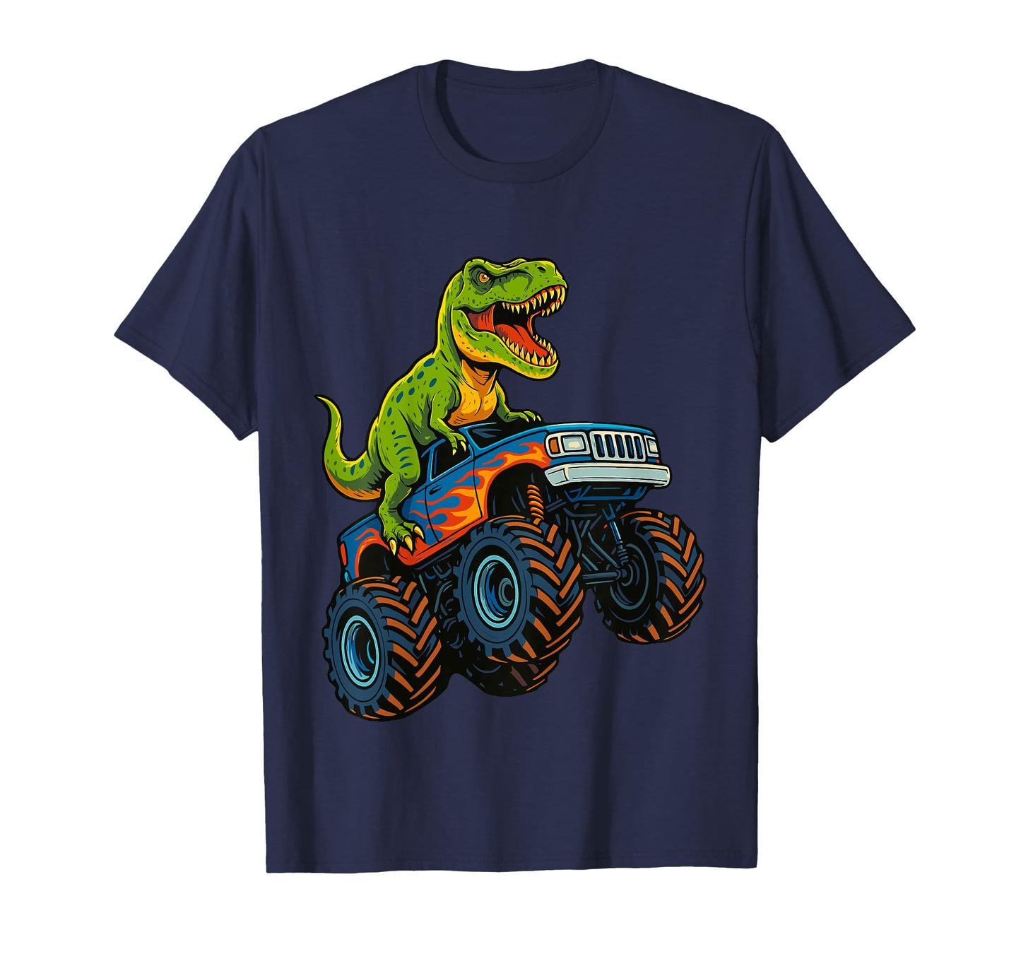 Kids Monster Truck Dinosaur T-Shirt