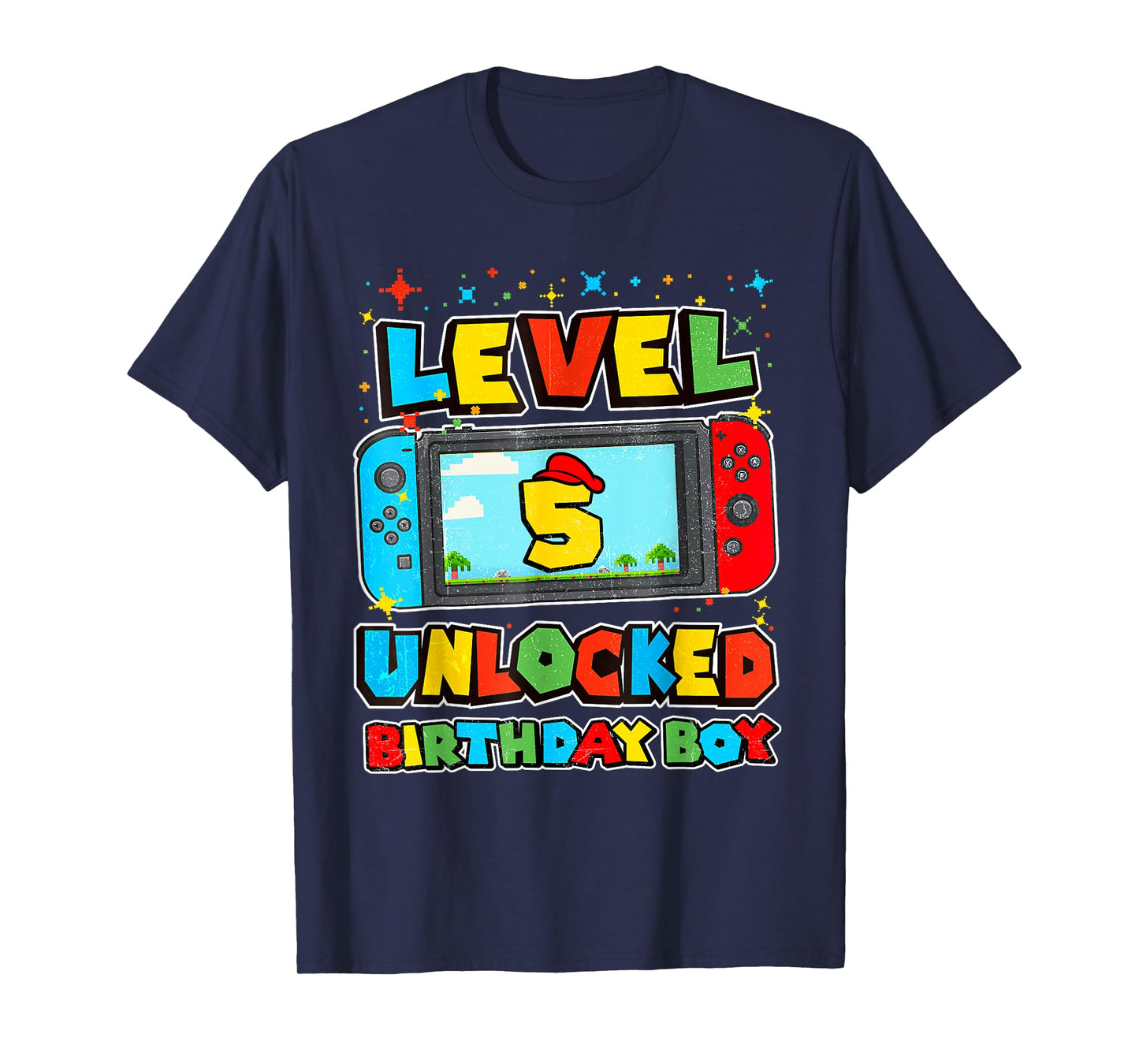 Level 5 Unlocked Birthday Boy Happy 5th Birthday Videos Game T-Shirt