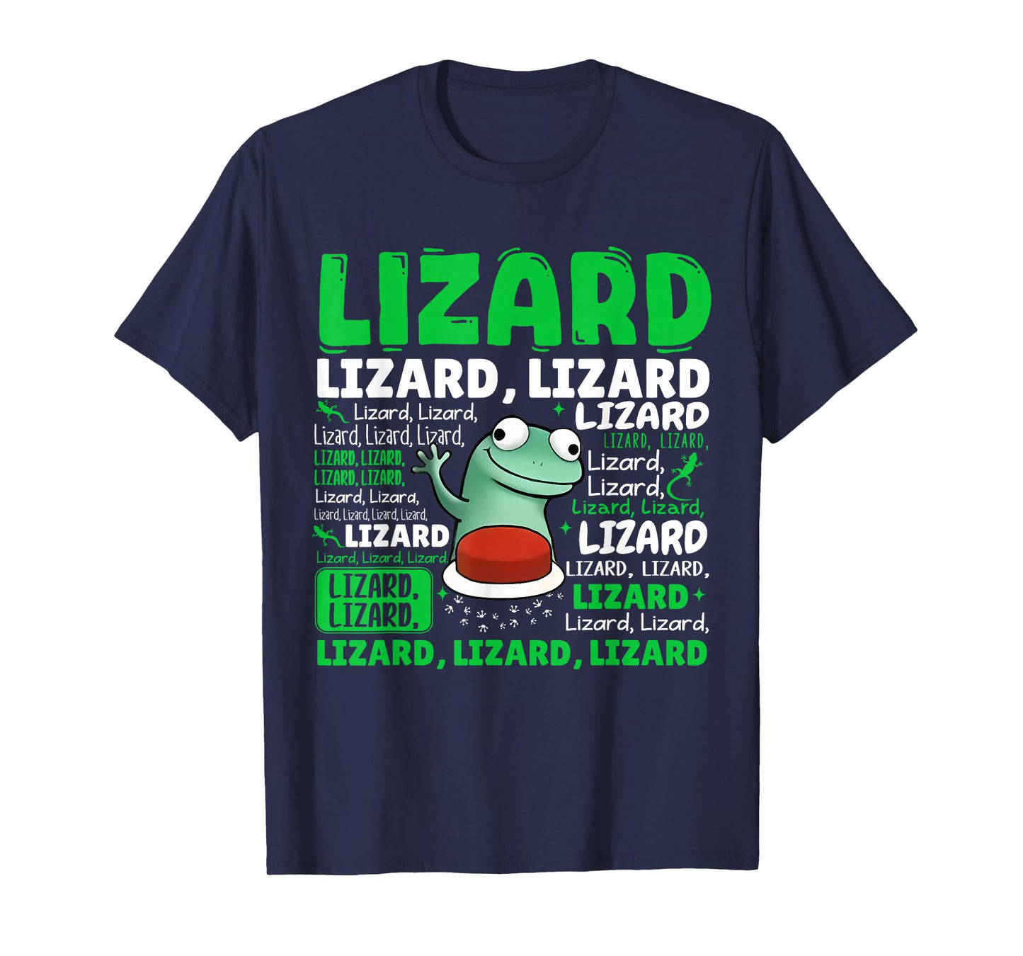 Funny Lizard Button T-Shirt