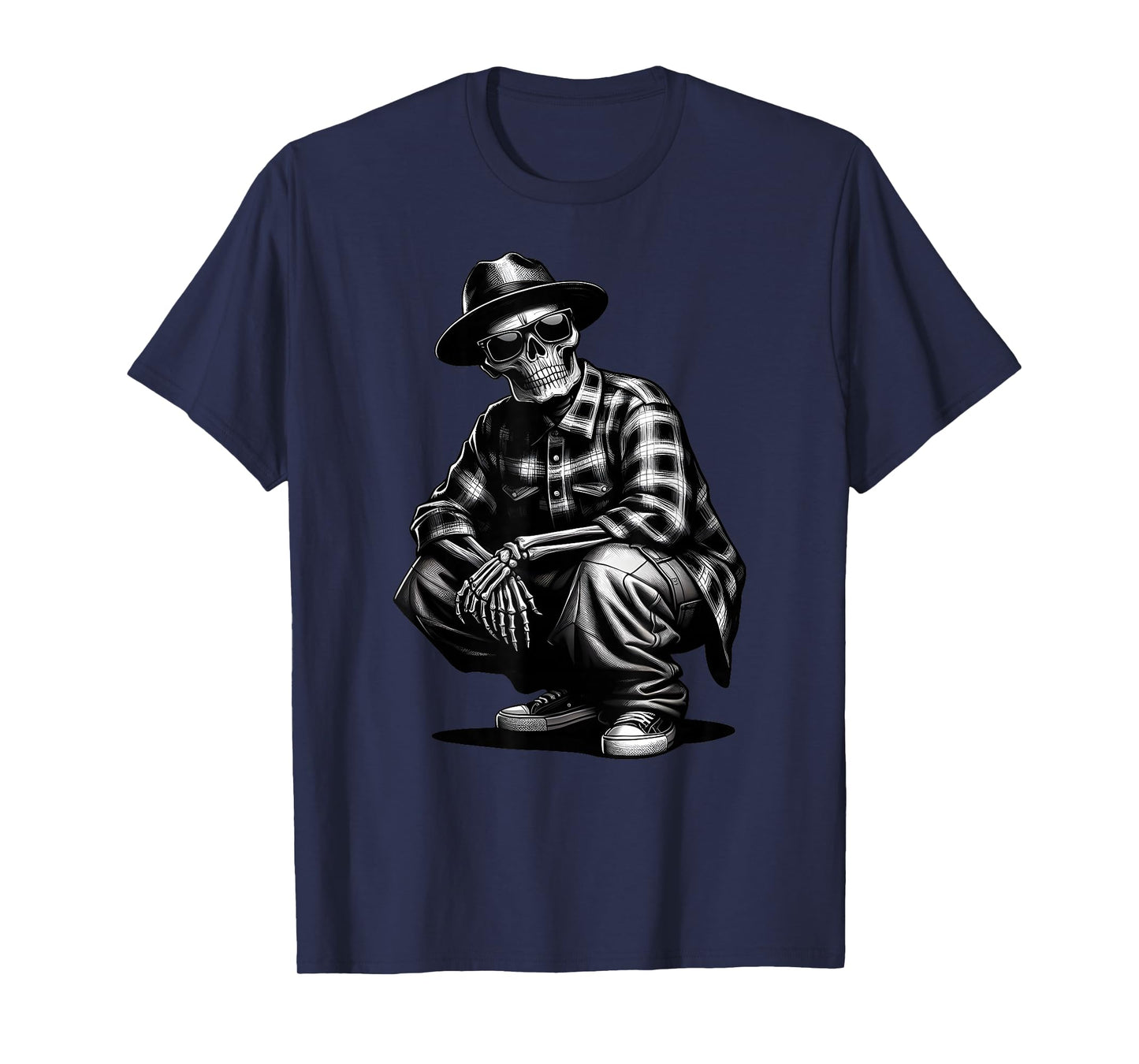 90s Cholo Chicano Homie Cool Mexican Gangster Skeleton Skull T-Shirt