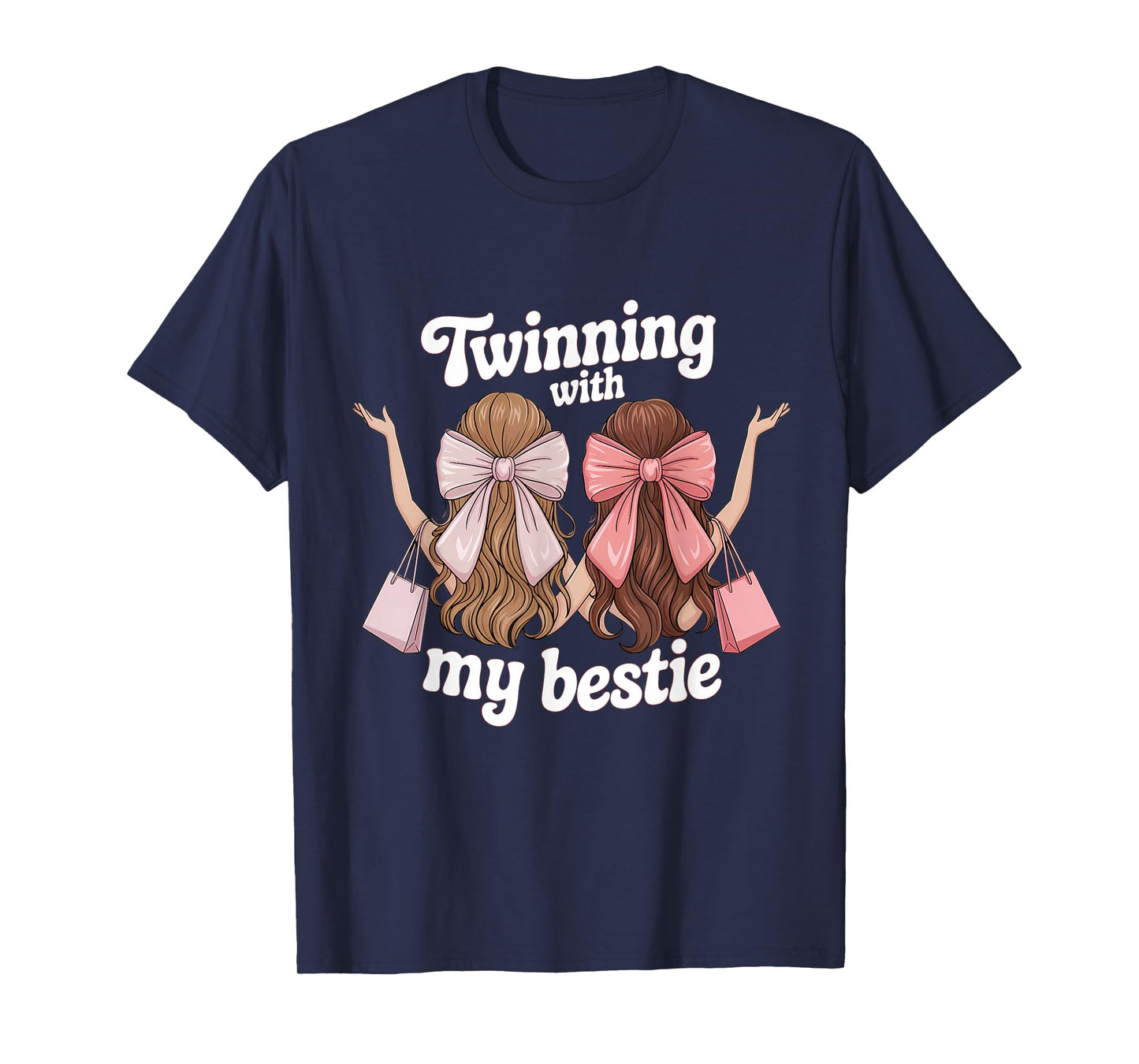 Friends Twinning With My Bestie Twin Matching Twins Friends T-Shirt