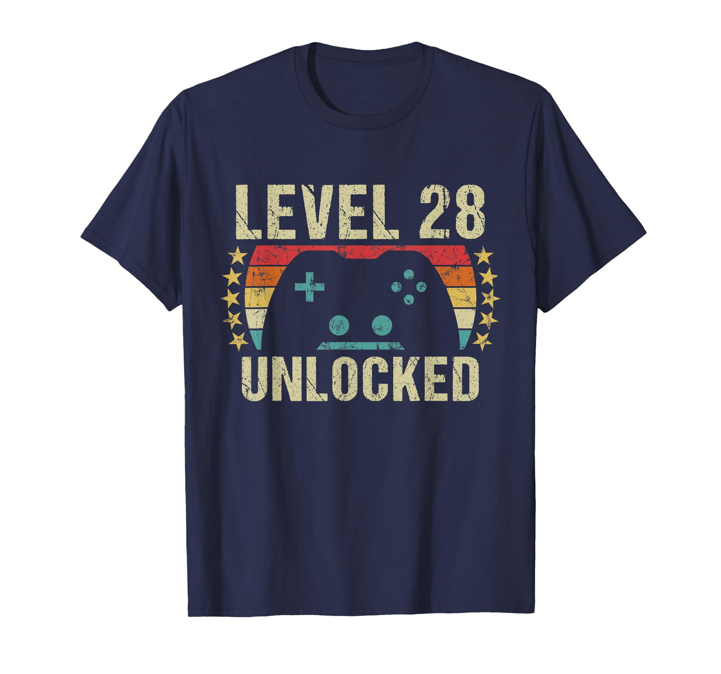 Gaming Vintage 28th Birthday Gift 28 Year Old Boy Girl Gamer T-Shirt