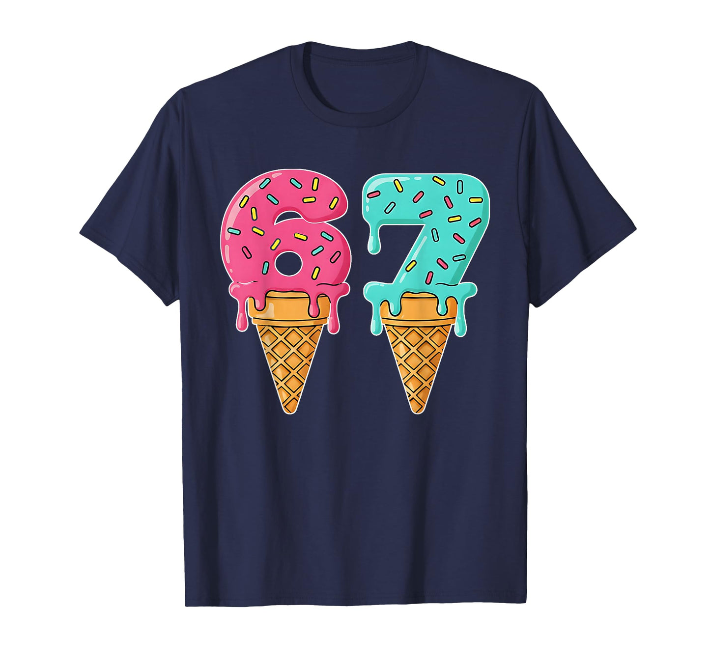 Baseball Drip Ice Cream 67 Baseball Lifestyle 101 T-Shirt